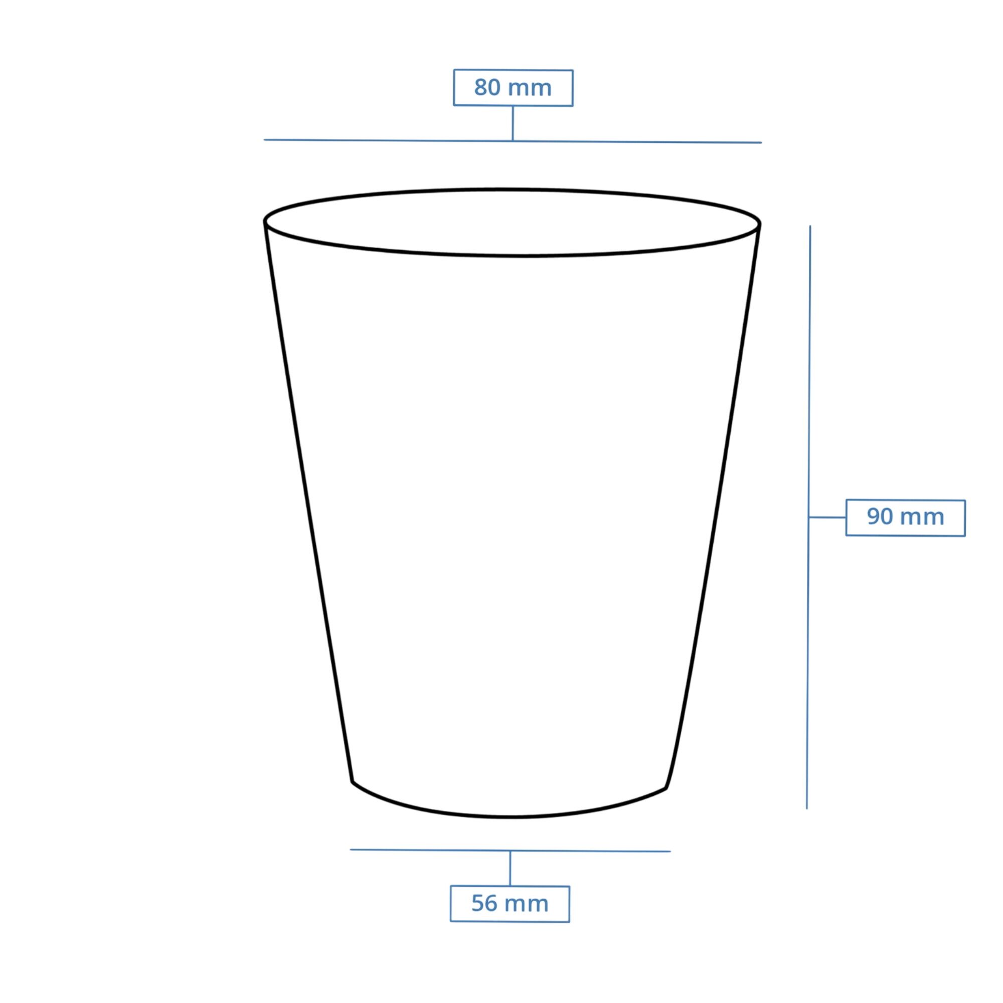 (1000 pcs) Couvercle réutilisable - Transparent - compatible avec 200ml Bol à soupe Ø80mm