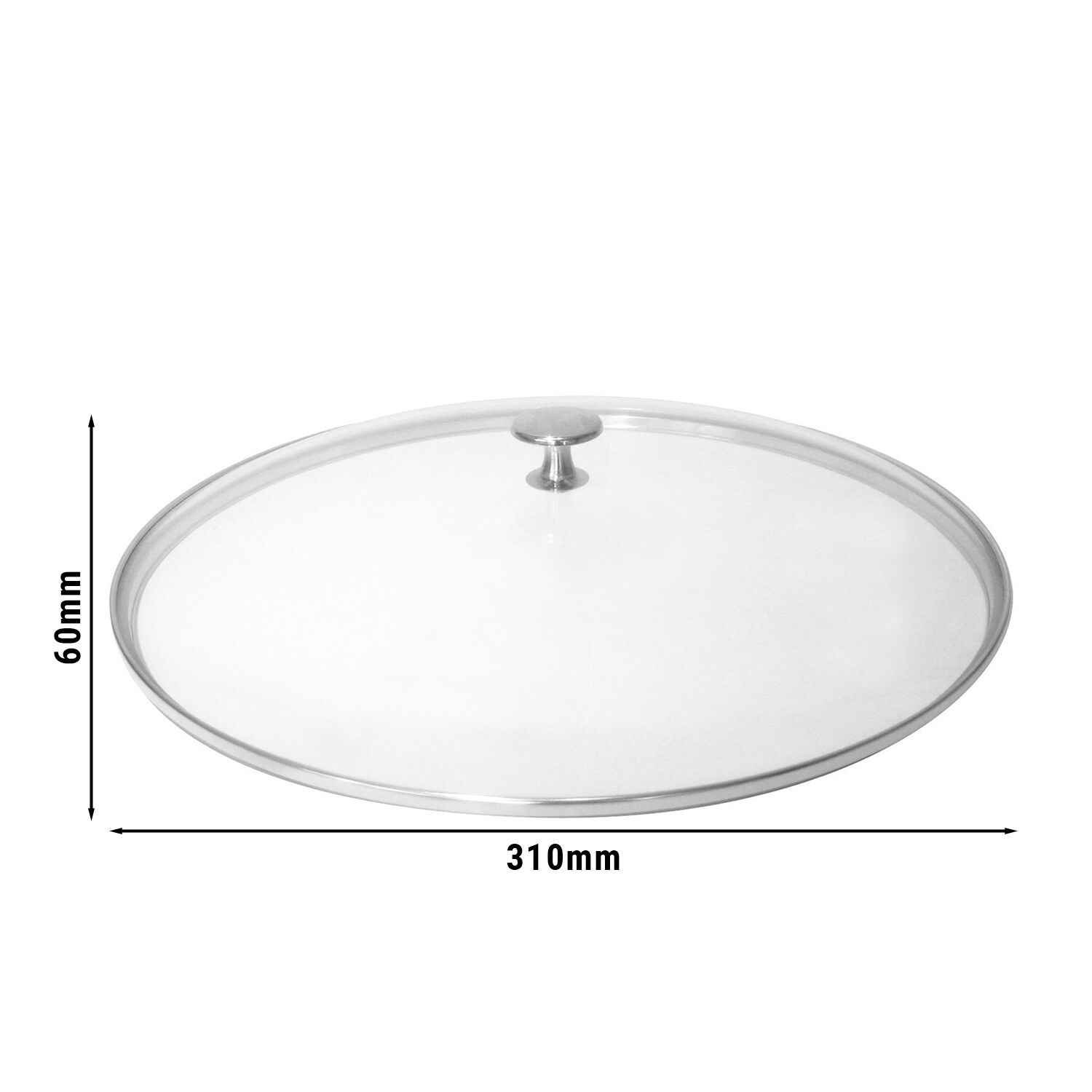 STAUB | Glass Lid – Pot Lid - Oven & Dishwasher Safe - Nickel-Plated Knob - Ø 30 cm