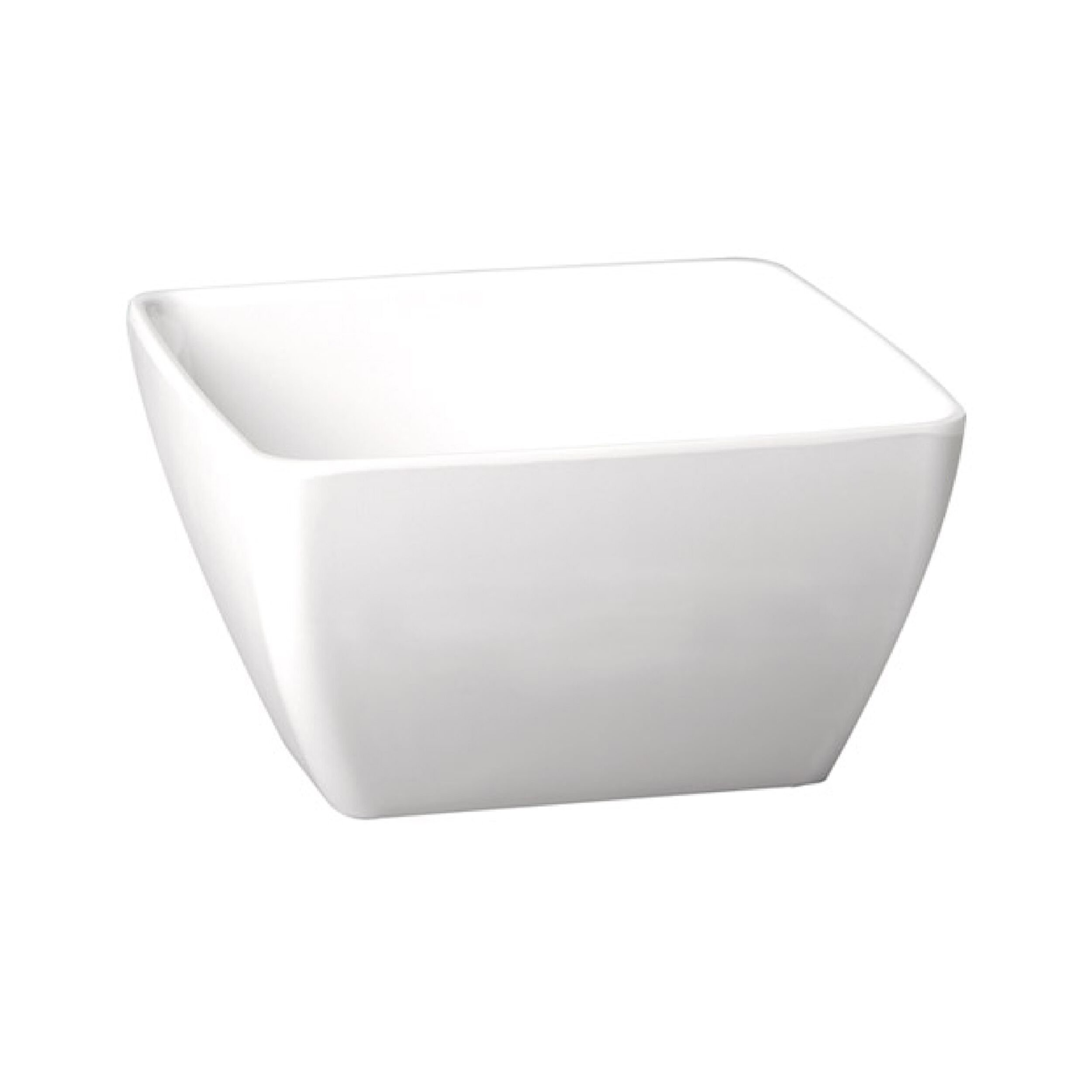 (6 tk) Salatikauss - PURE - melamiin - 3,8 l - ruudukujuline - 250x250 mm - virnastatav, nõudepesumasinas pestav - valge