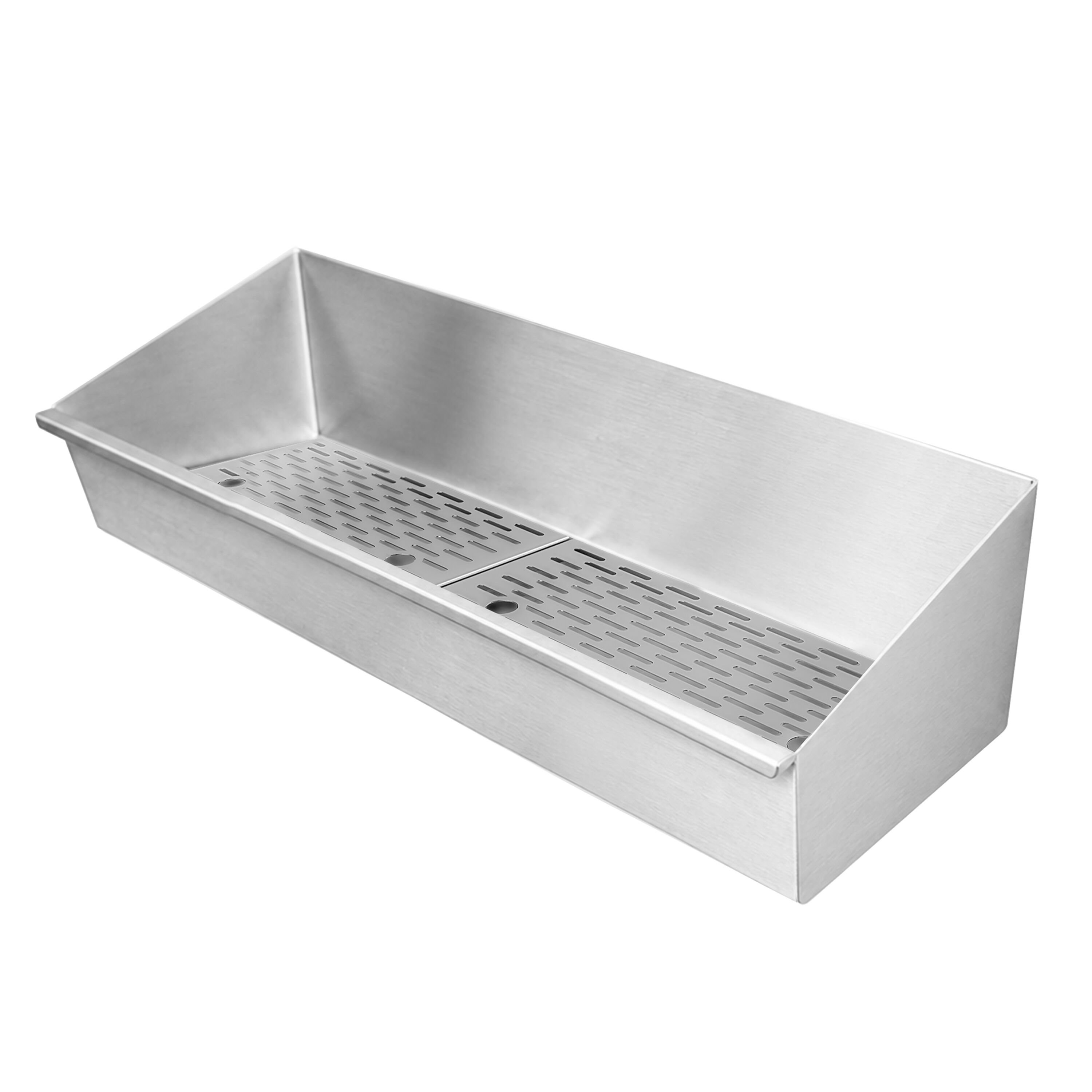 Bac à frites en acier inoxydable - 800x300mm - avec filtre égouttoir