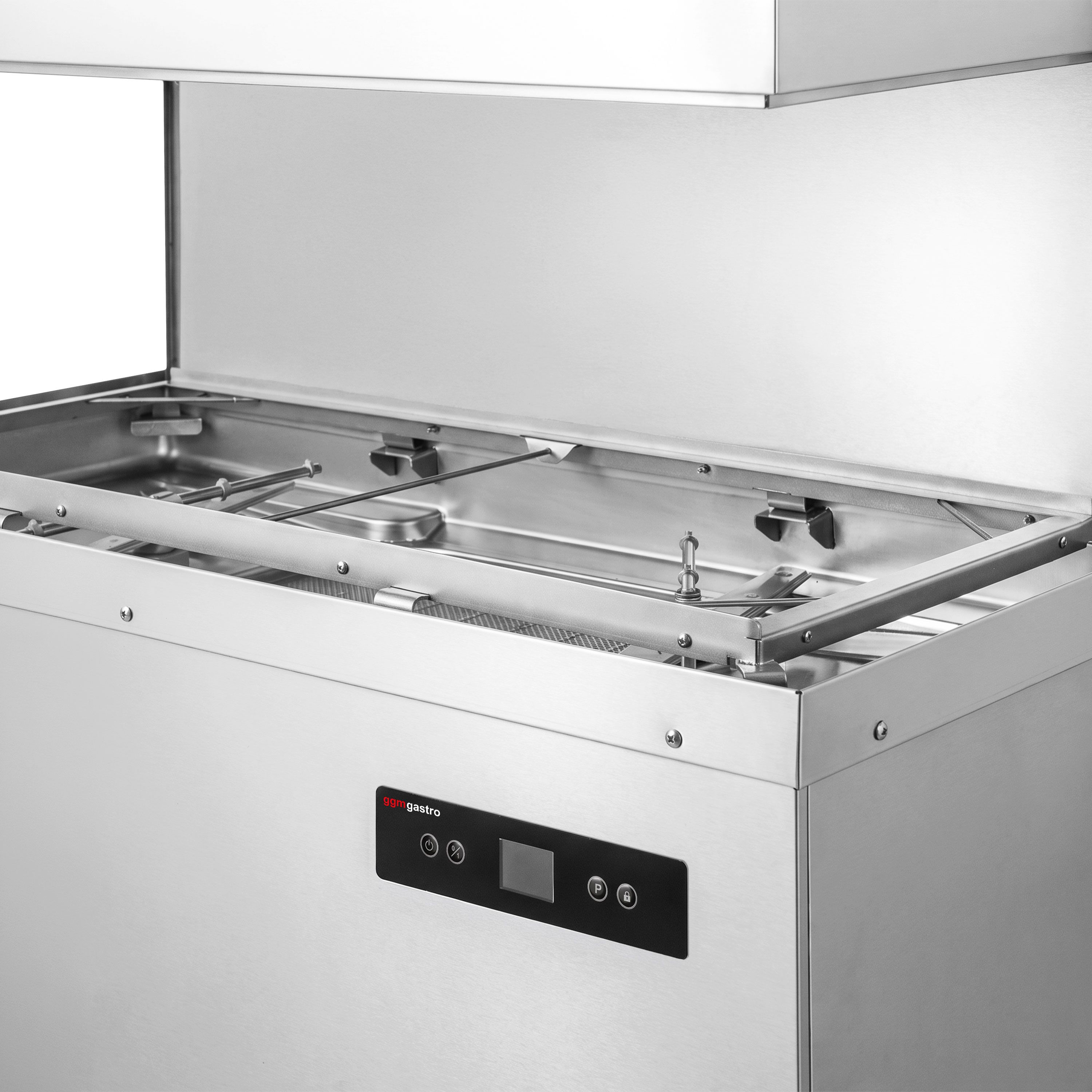 Vaatwasser met dubbele korf en doorloopprincipe - Digitaal - 19 kW - met reinigingsmiddel-, glansmiddel- en afvoerpomp