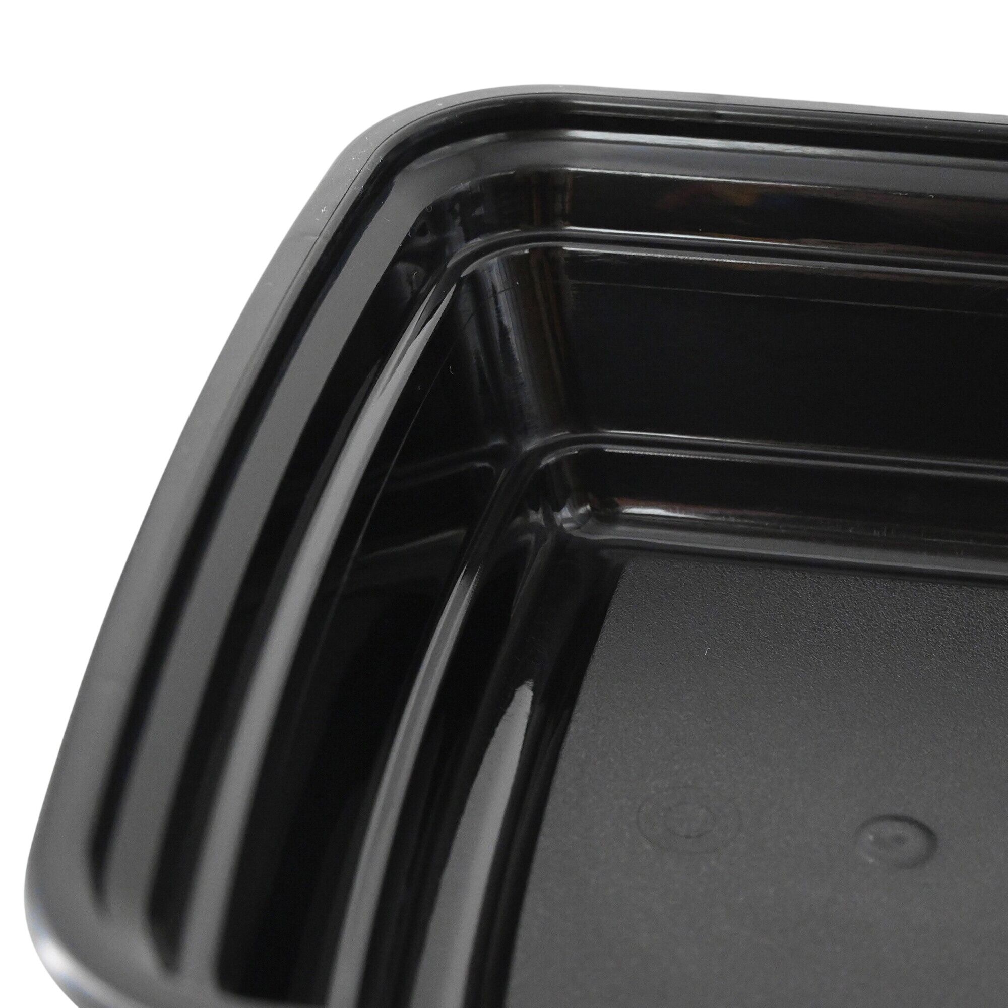 (300 pcs) Barquette réutilisable - 450ml - Rectangulaire - Noir