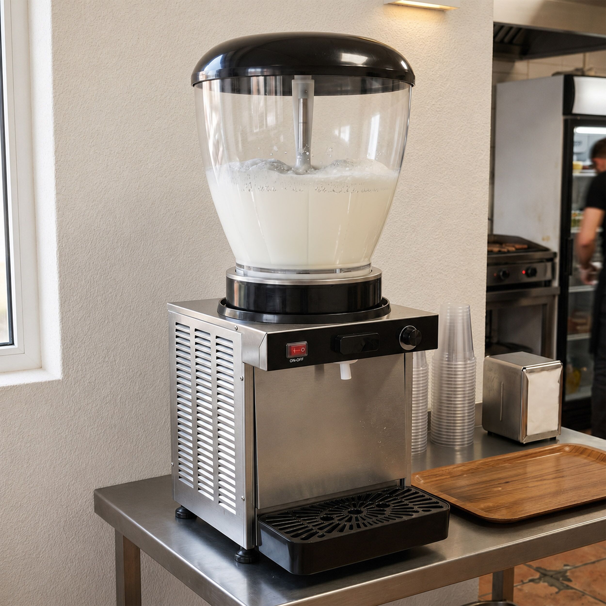 Distributeur d’Ayran / de Jus - 19 Litres - 250 Watt - Noir