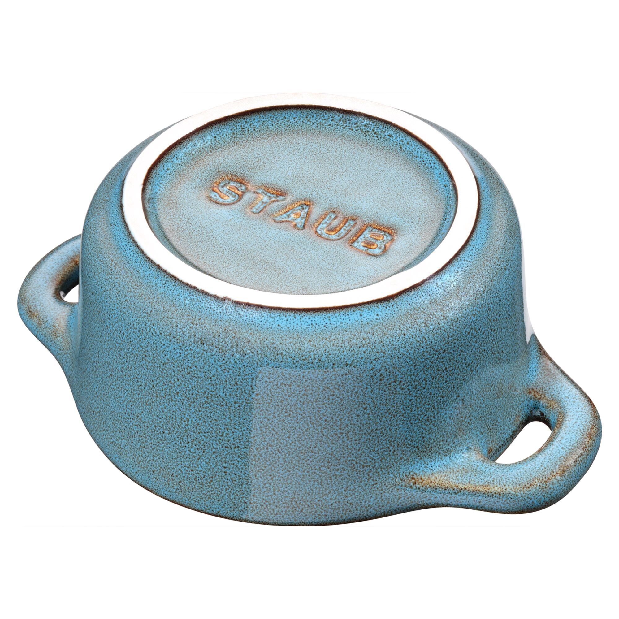 STAUB| Ceramic Mini Cocotte, Round – Antique Turquoise - Ø 100 mm