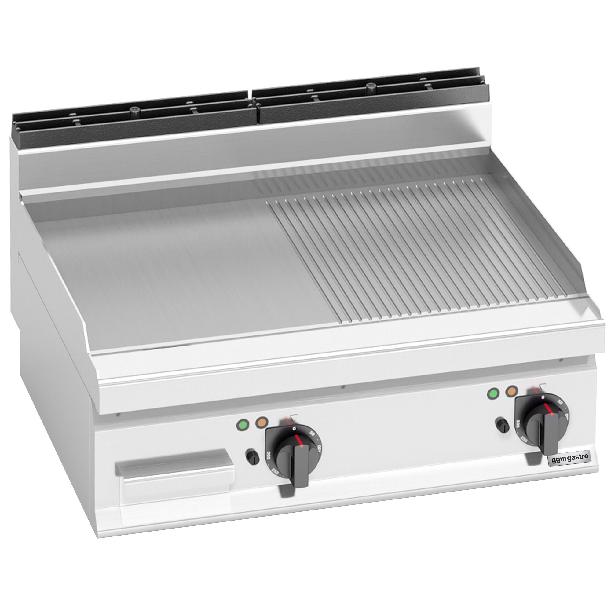 Plaque de cuisson électrique - 9,6 kW - lisse & rainurée