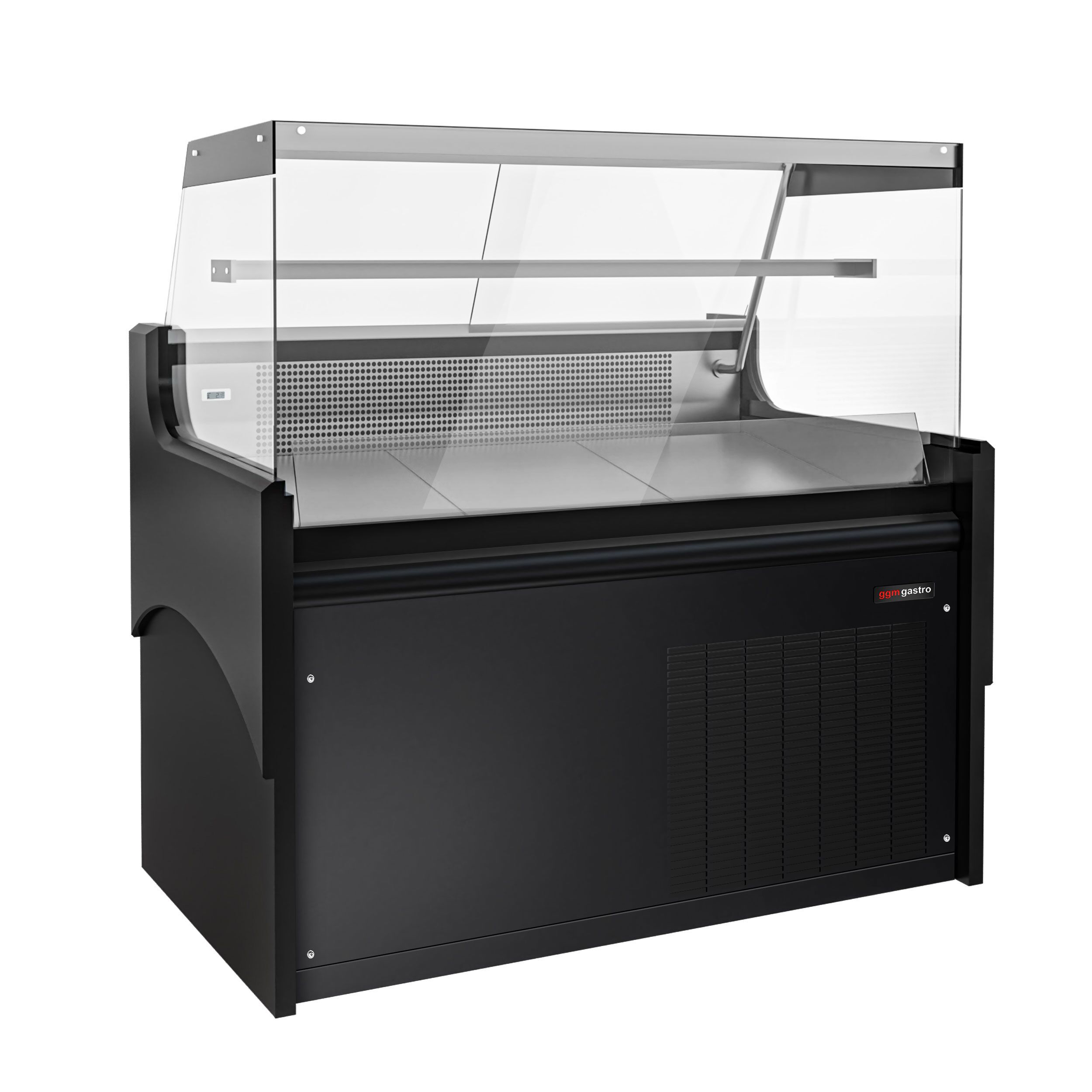 Comptoir vitrine réfrigérée - 1280x975mm - +2/+8°C - 120L - Façade noire - 2 vitres coulissantes