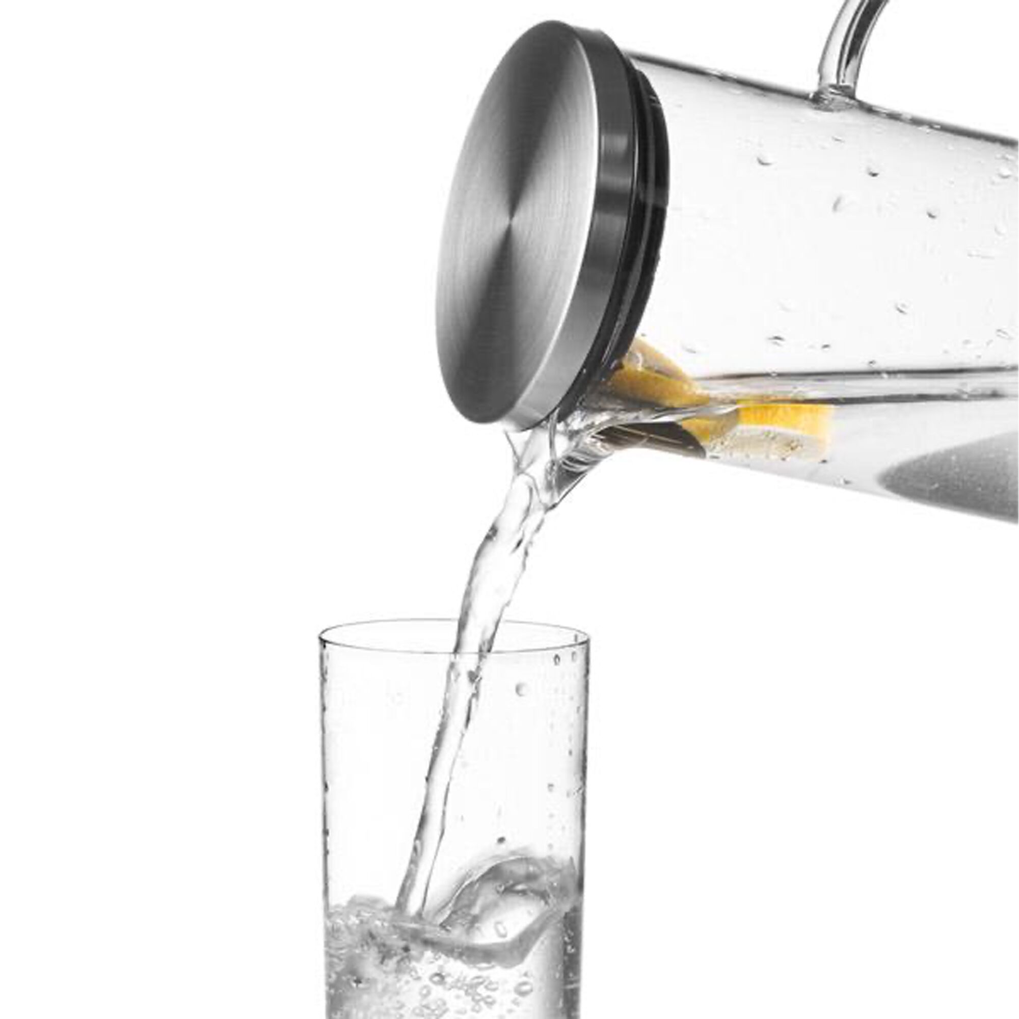 (6 db) Kancsó - 1,5 l - üveg - tart.: fedél szűrővel - átlátszó