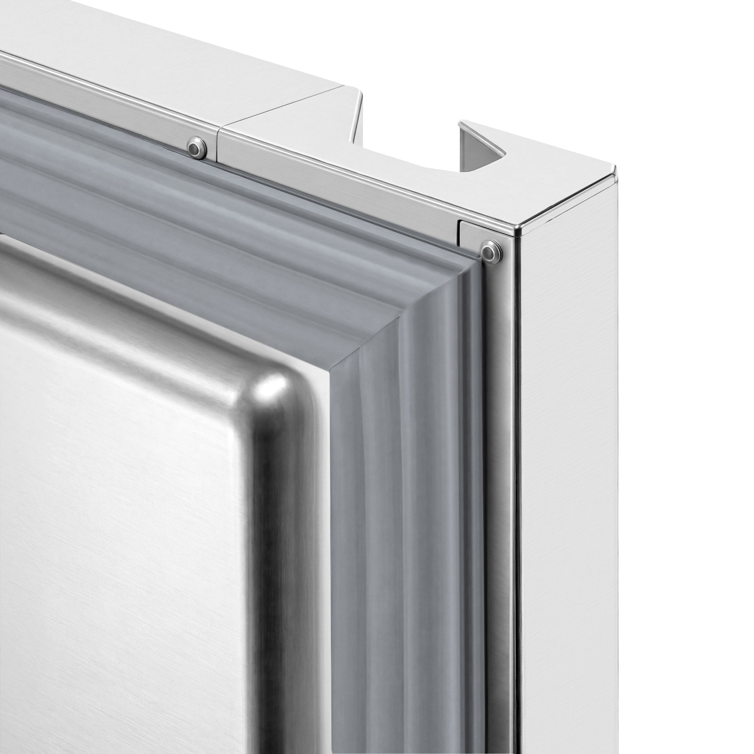 Fiskkylskåp i rostfritt stål - EN 600x400 - 687 mm - 560 l - till -2 °C till +2 °C - med 1 dörr - R290, HACCP-data, automatisk avfrostning, ventilerad kyla