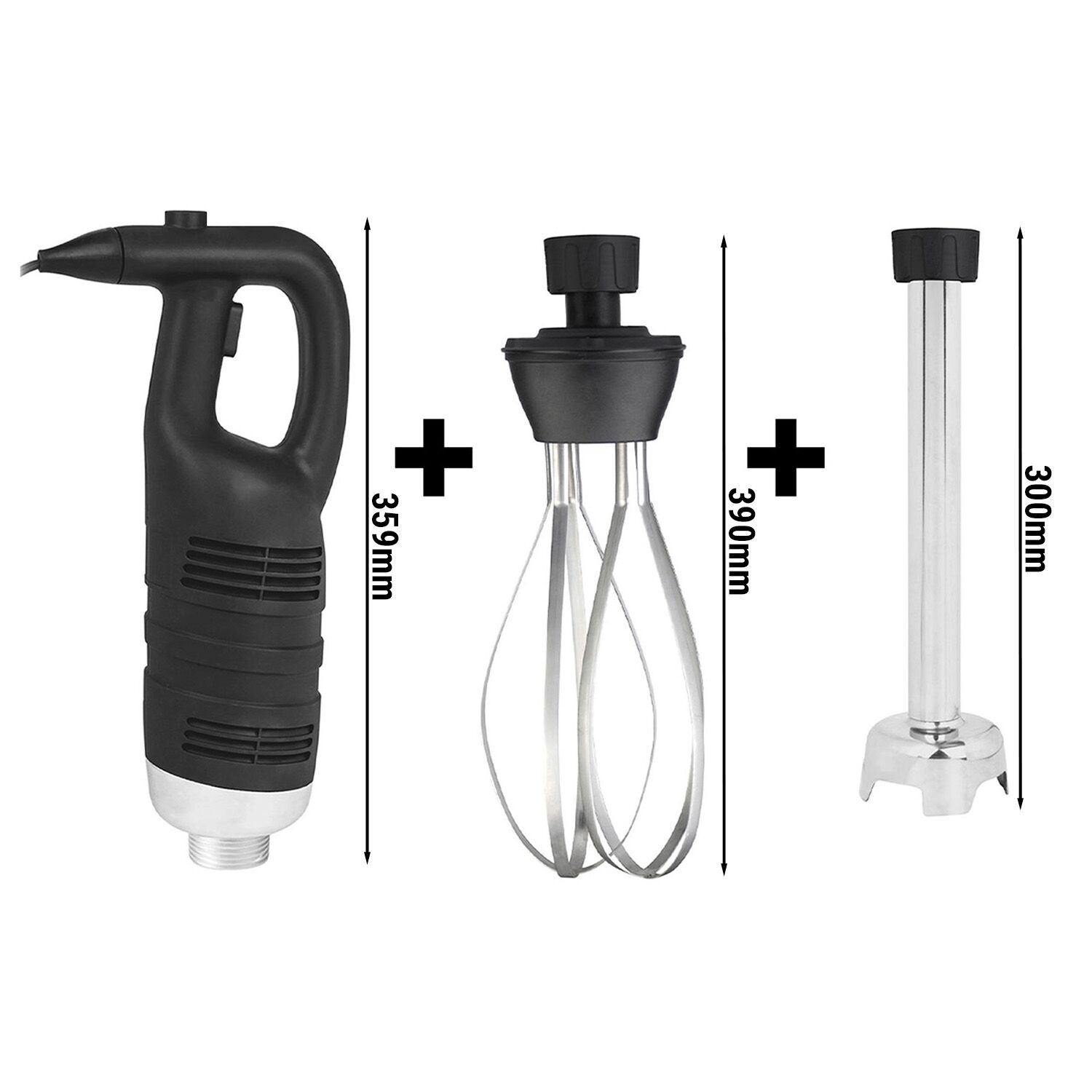 Mixeur plongeant professionnel Combi - pied démontable inclus - pied 300mm & Fouet - 650 W - 1 vitesse