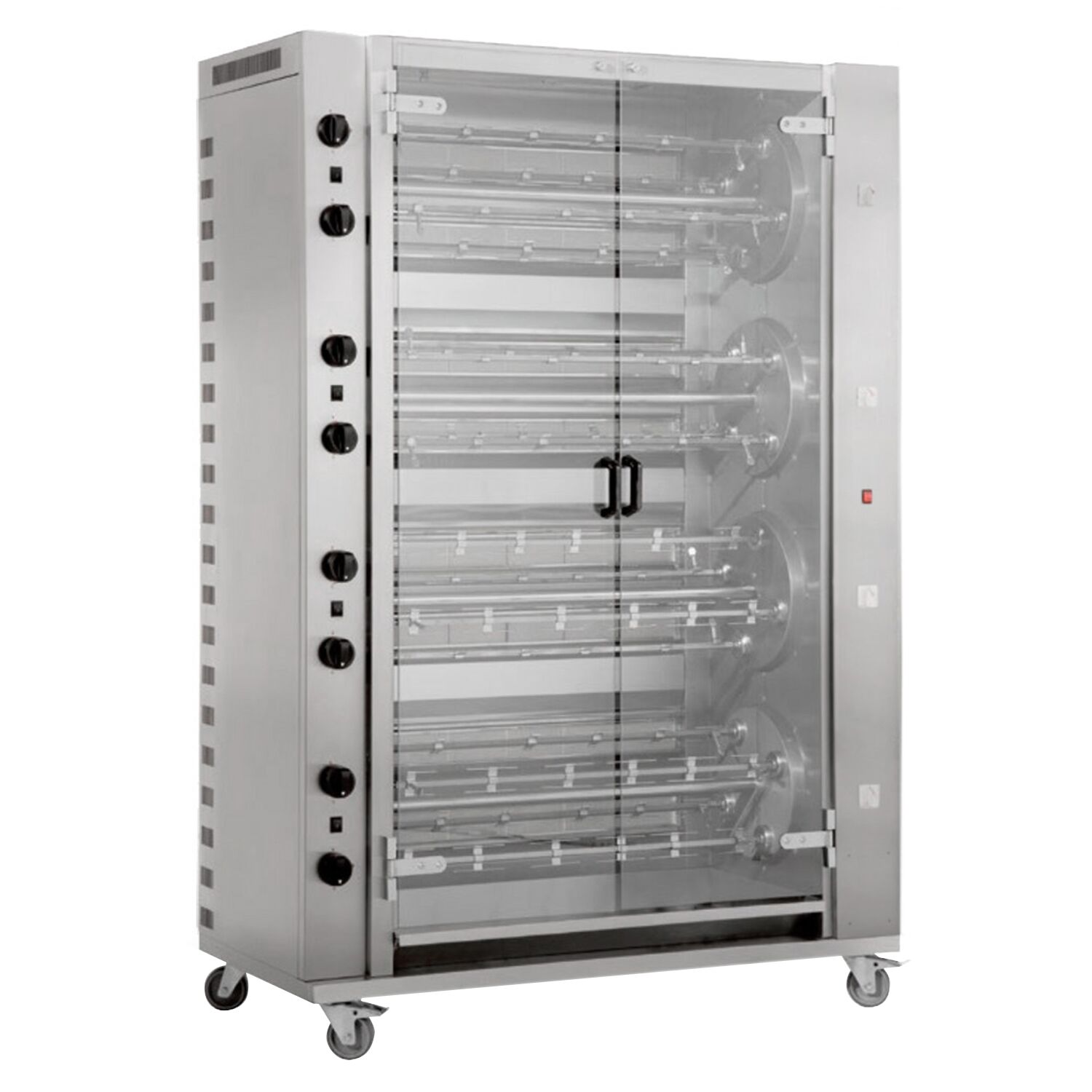 Gaz Rôtissoire à poulets Verticale - 16 broches pour jusqu’à 96 poulets - 74,4kW