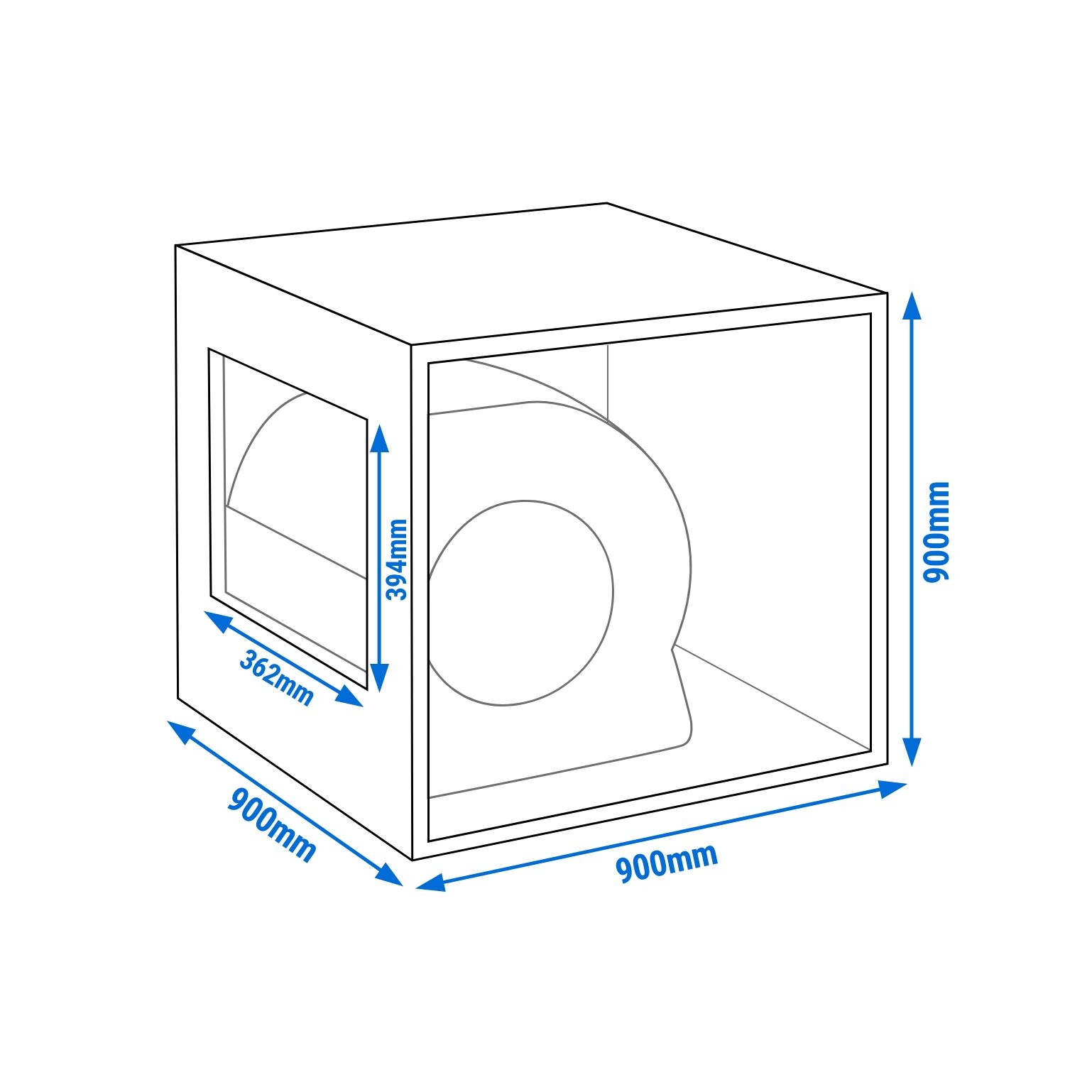 Caisson de ventilation - Ventilateur caisson pour hotte - 9300m³/h - 400V Triphasé