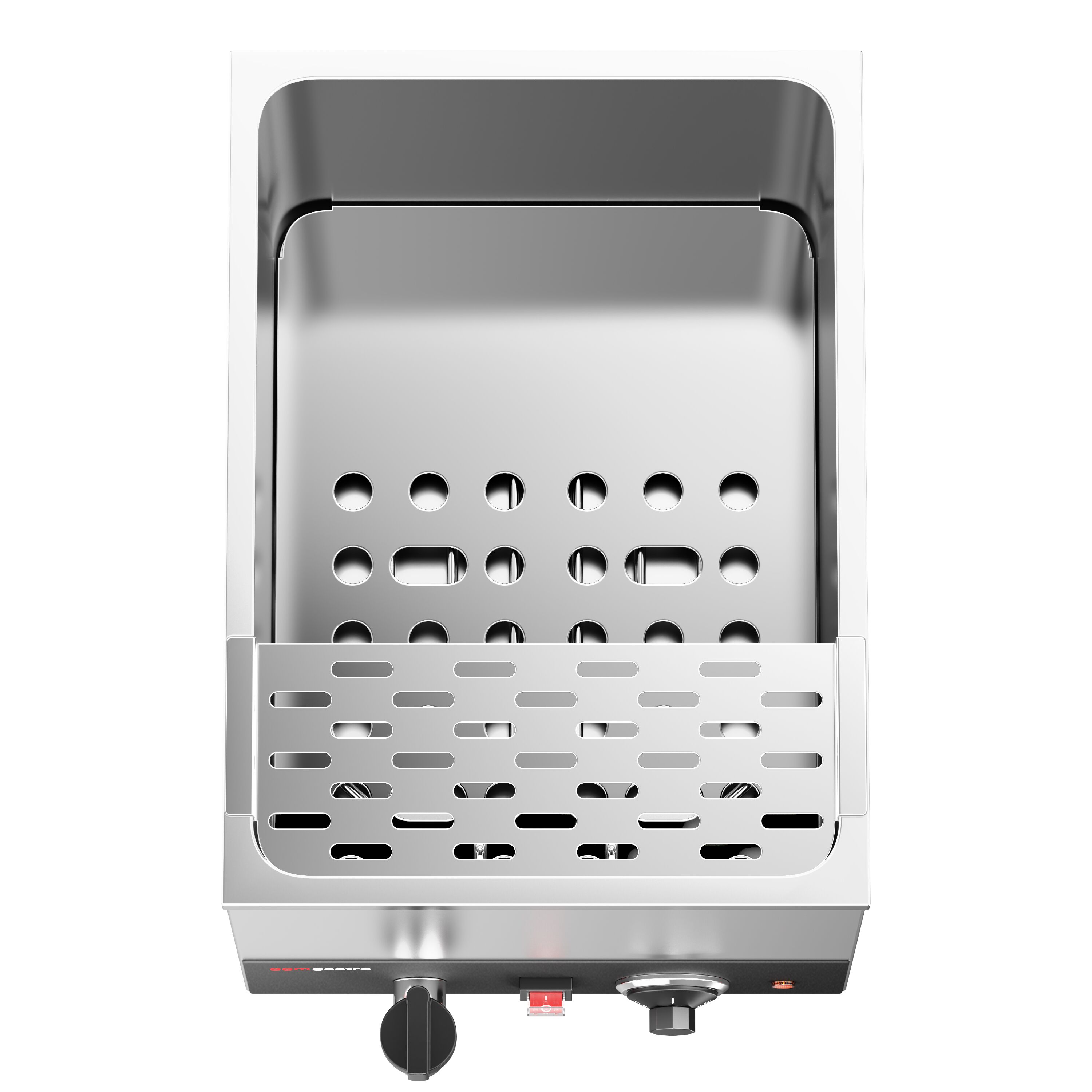 Cuiseur à pâtes électrique – 25 L – 3,25 kW – avec robinet de vidange – incl. 3 paniers