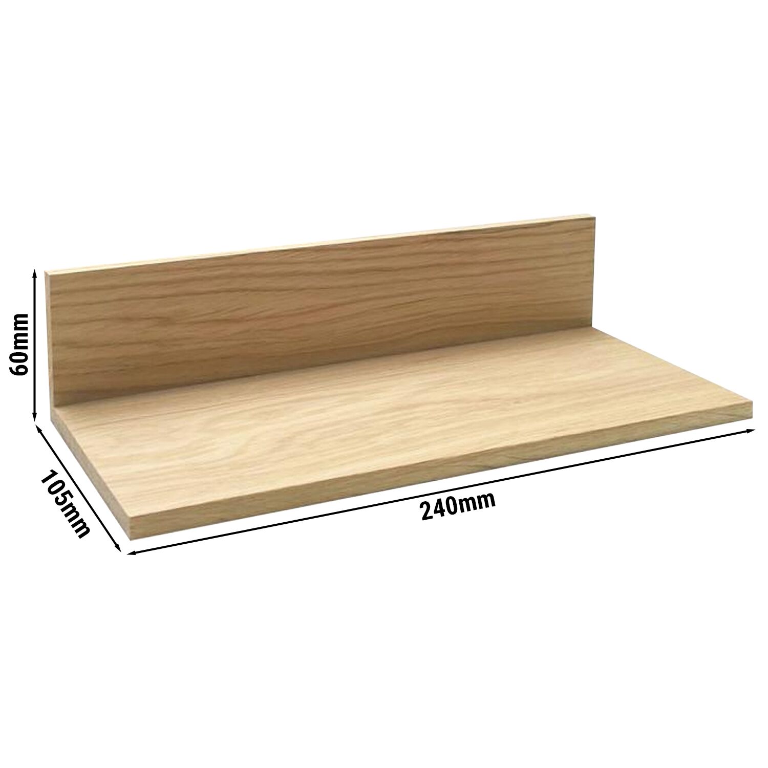 (2 pcs) Caisse pour buffet - VALO - Set de 2 pièces - Bois de chêne - Brun - compatible avec GN 1/2 - Hauteur:60mm