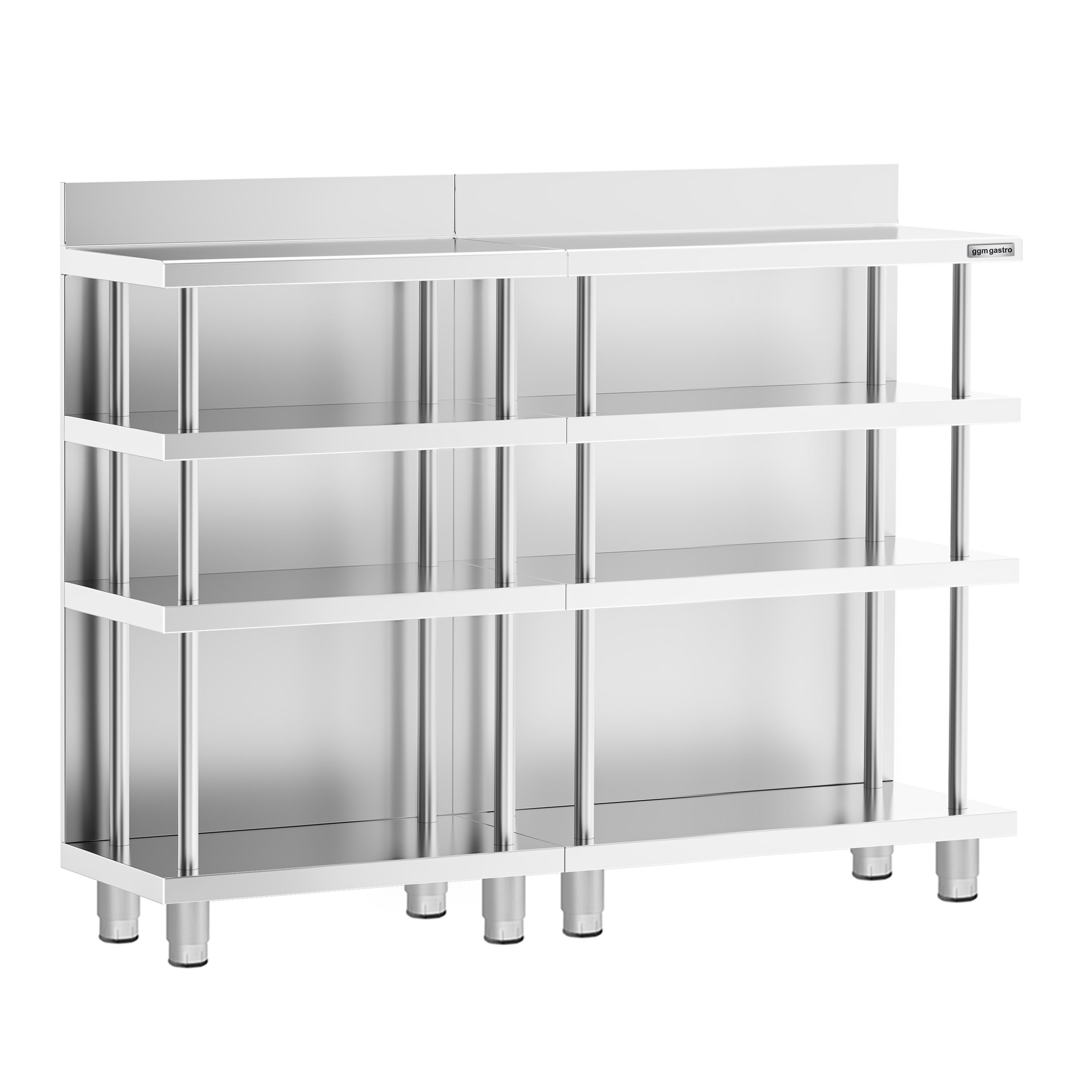 Table de préparation de cocktail - Acier inoxydable - 1400x400mm - avec étagère basse