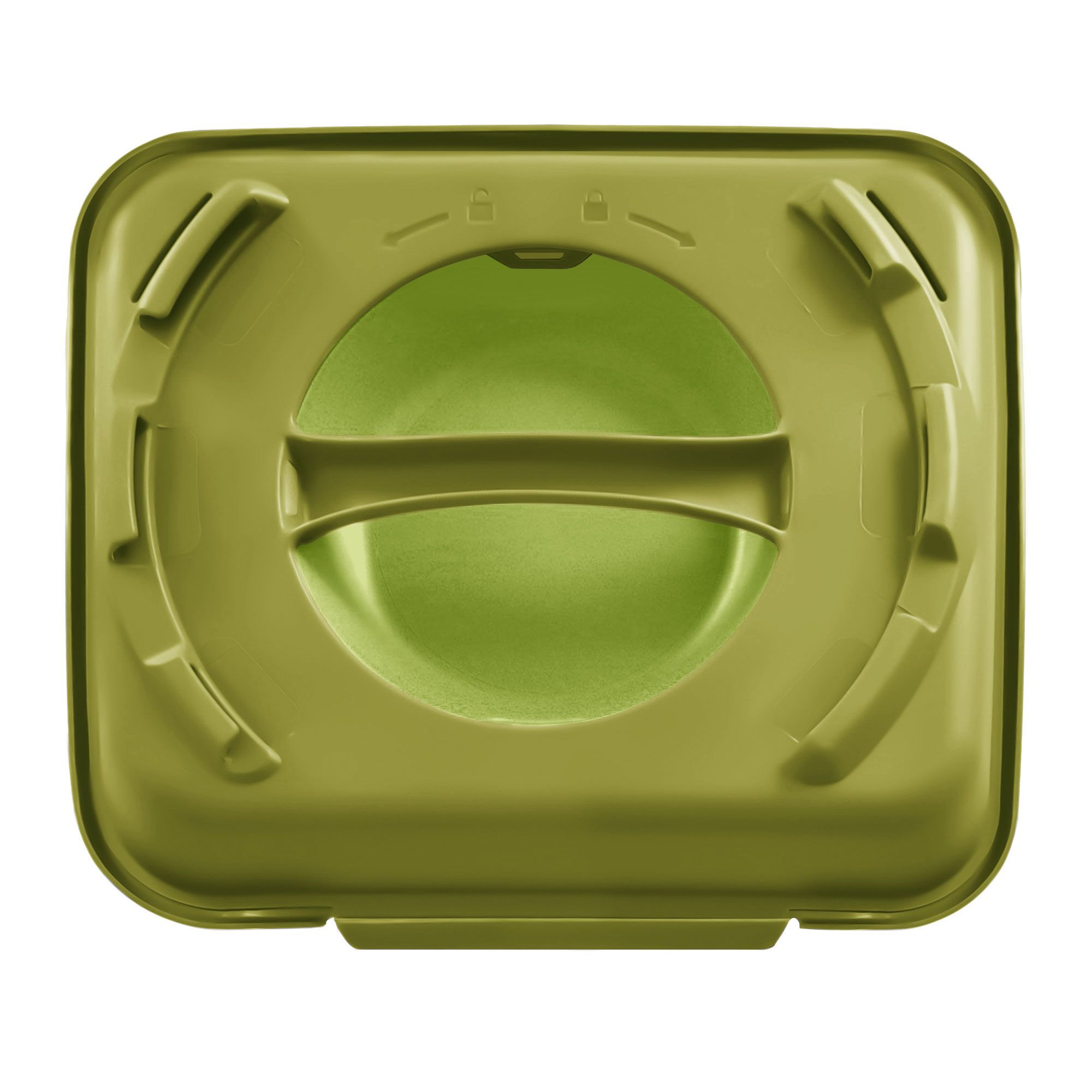 (20 pièces) Boîtes menu – 600 ml – Non compartimentées – Vert olive/vert clair