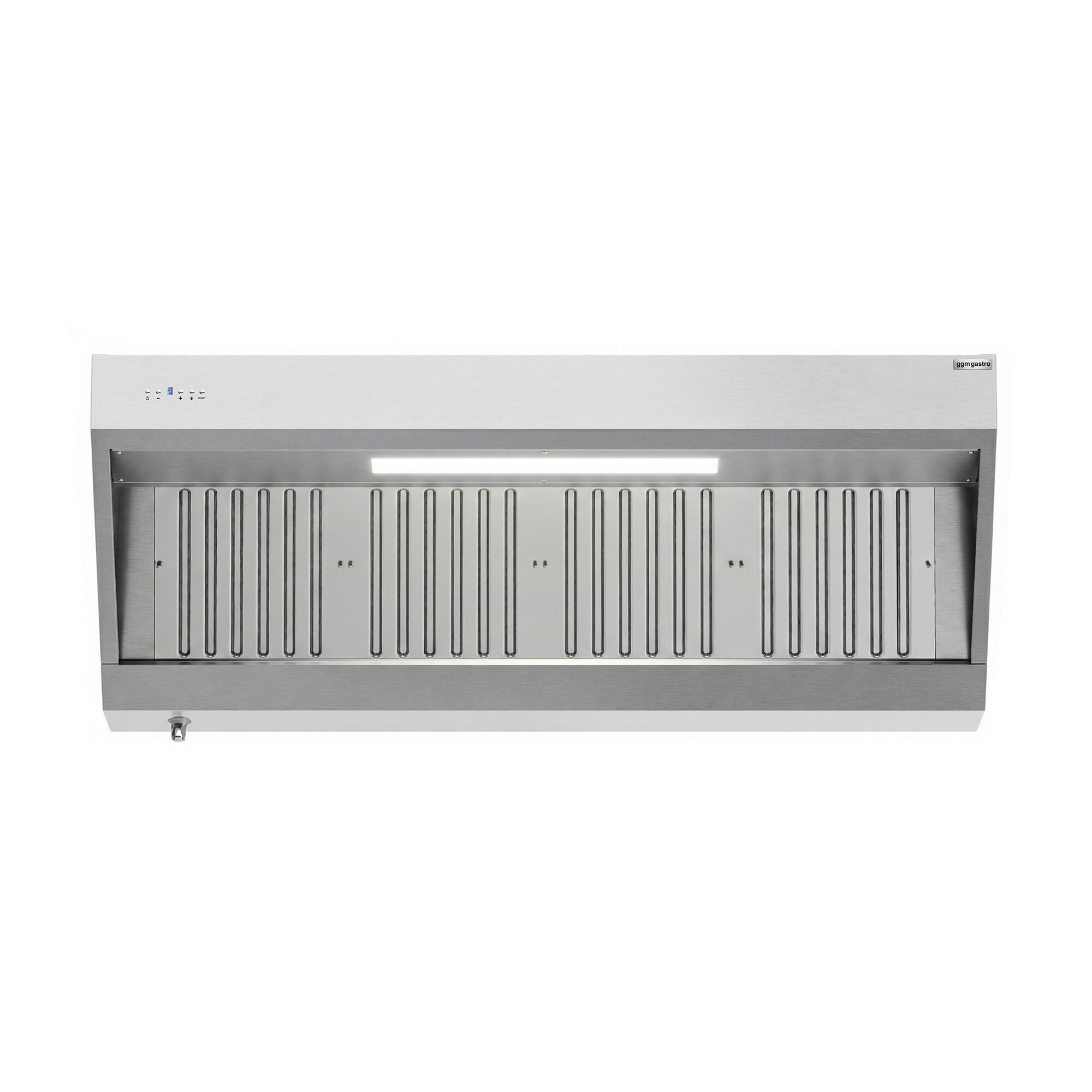 Commercial Wall-Mounted Extraction Canopy with Motor – 1800 mm – incl. Speed Controller, Baffle Filters & Light