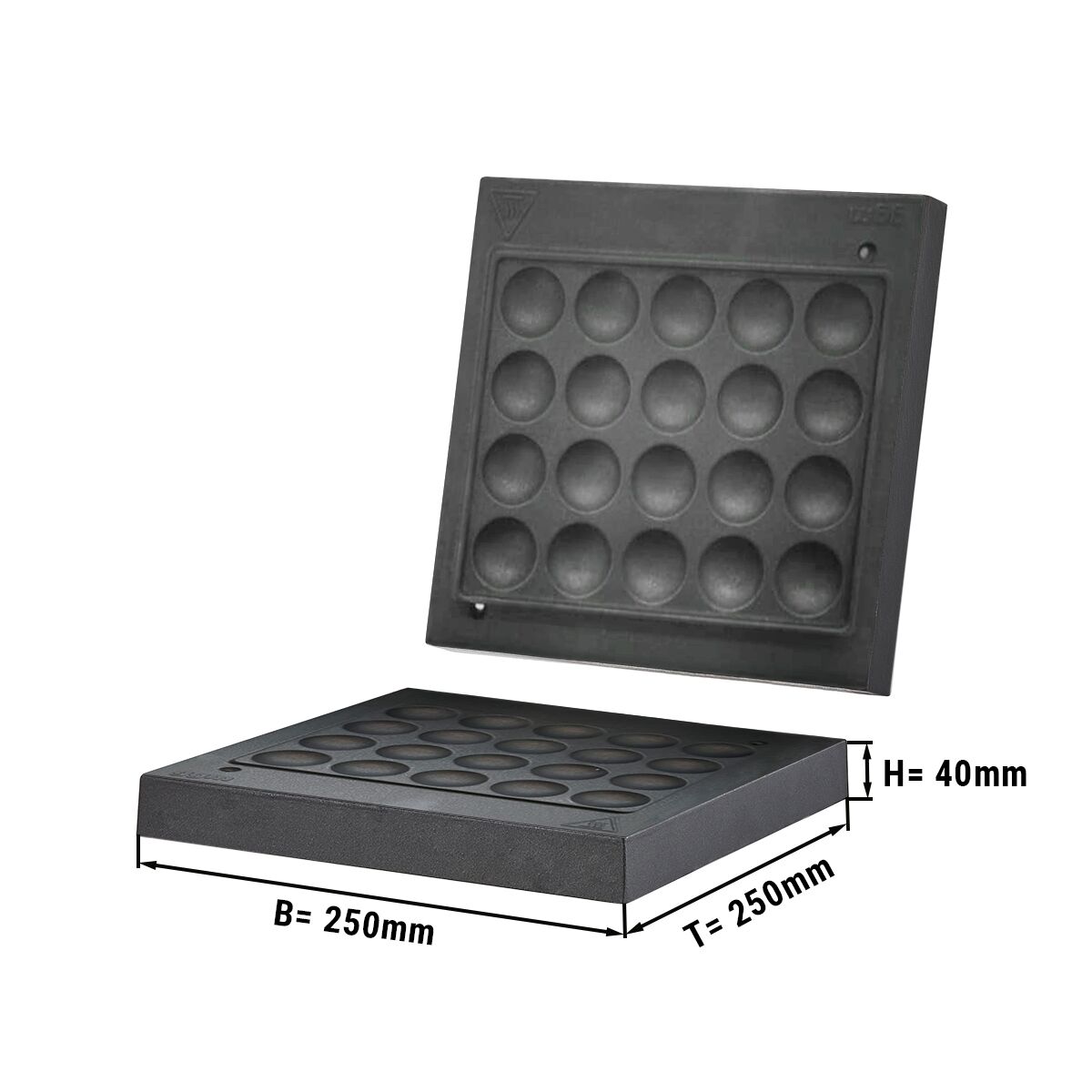 Backplatten für Waffeleisen WEERM2 - Form: Poffertjes