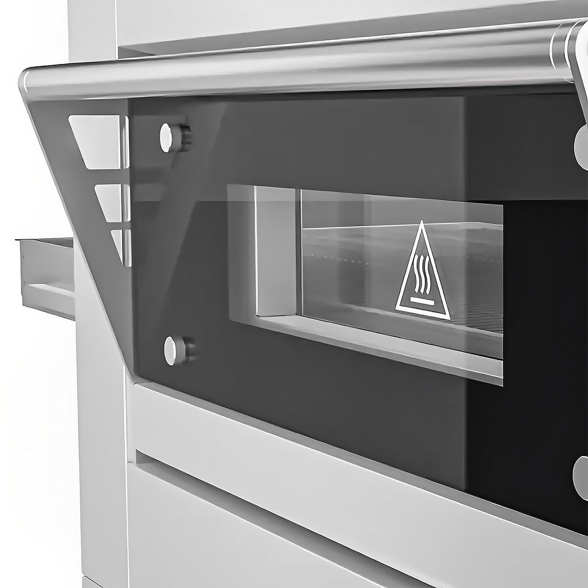 Four à convoyeur électrique – 1670 × 2150 mm – commande digitale – Largeur de bande 800 mm – avec soubassement en inox