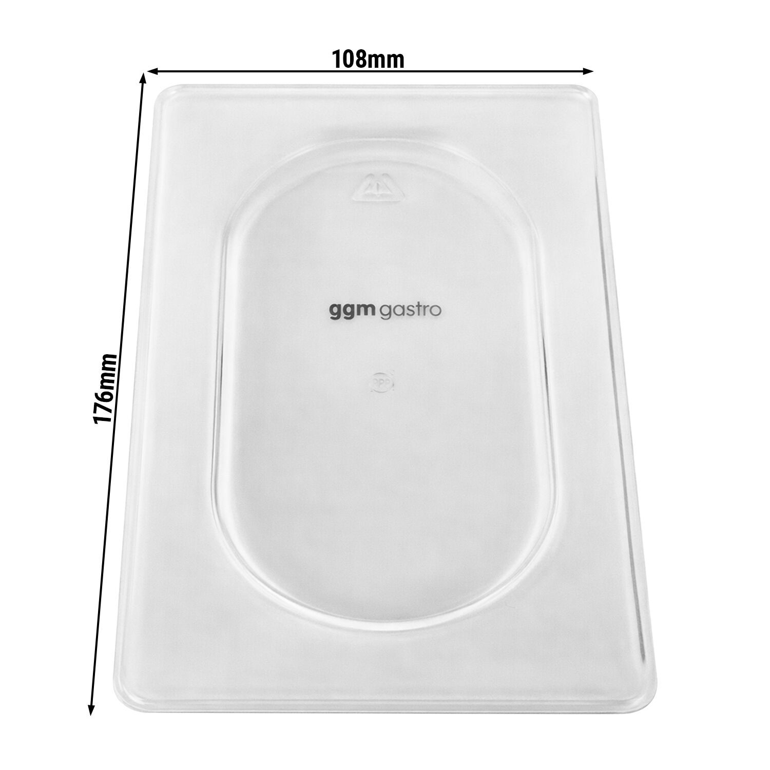(6 pièces) Couvercle en Polycarbonate - GN 1/9 - Transparent - 176x108x9mm