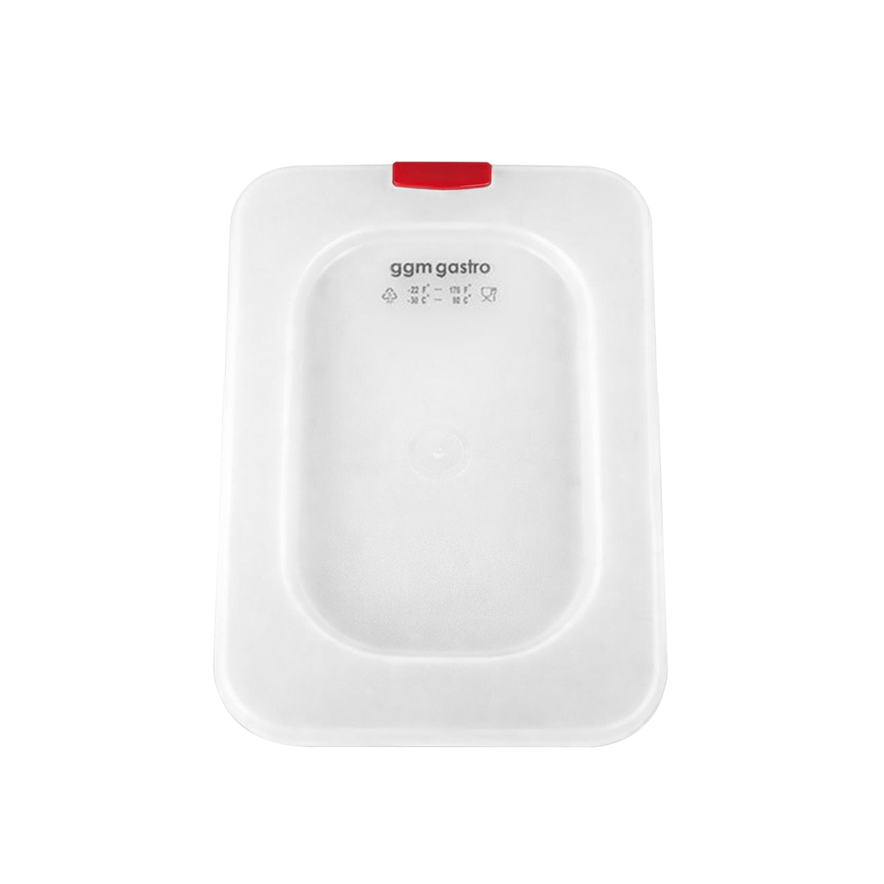 (6 kom) Polipropilenski poklopac za GN 1/6 - Visina: 13 mm - 176x162 mm - mliječni