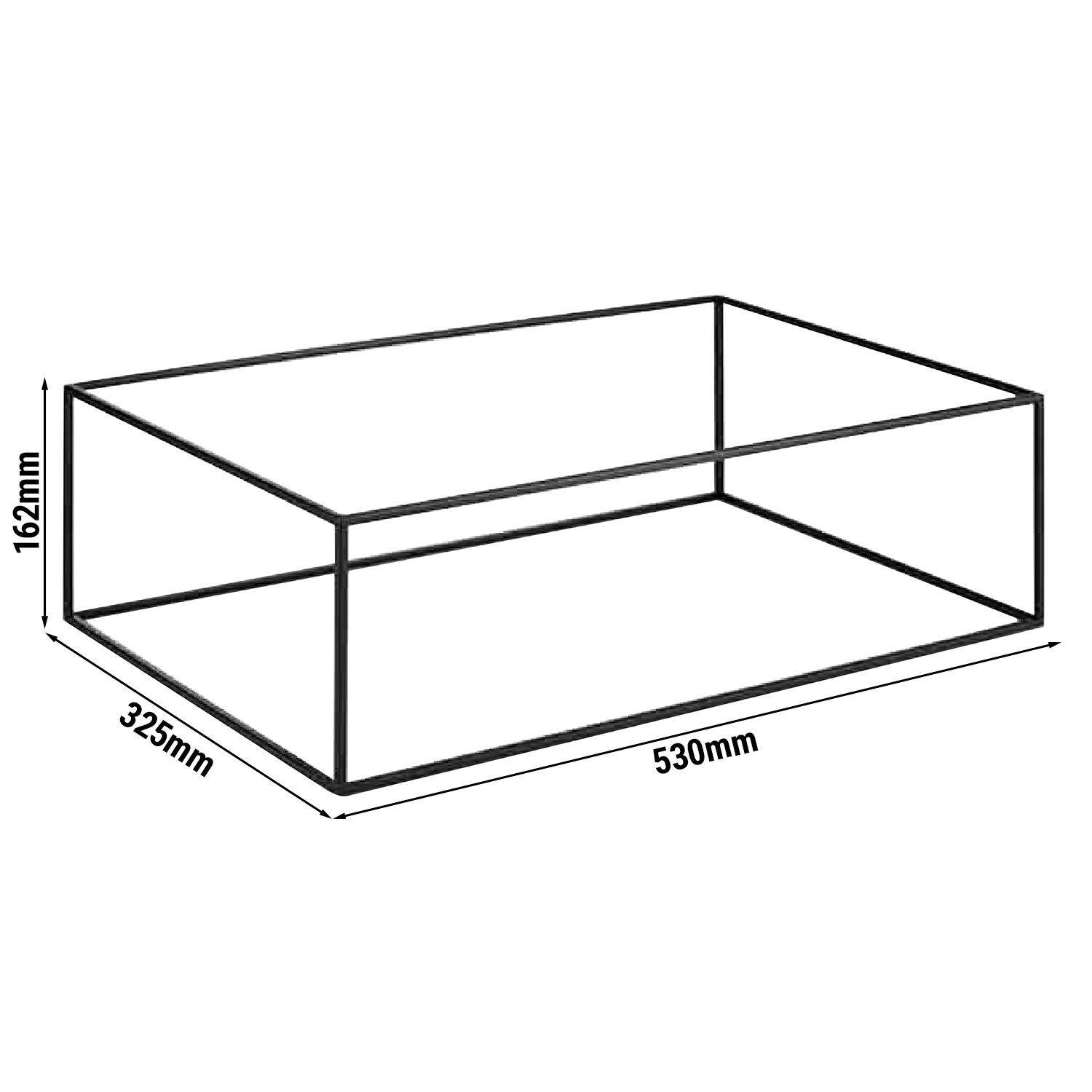 Suporte elevado para buffet ASIA PLUS - Estrutura metálica - Preto - Altura:162mm - compatível com GN 1/1 & GN 2/4