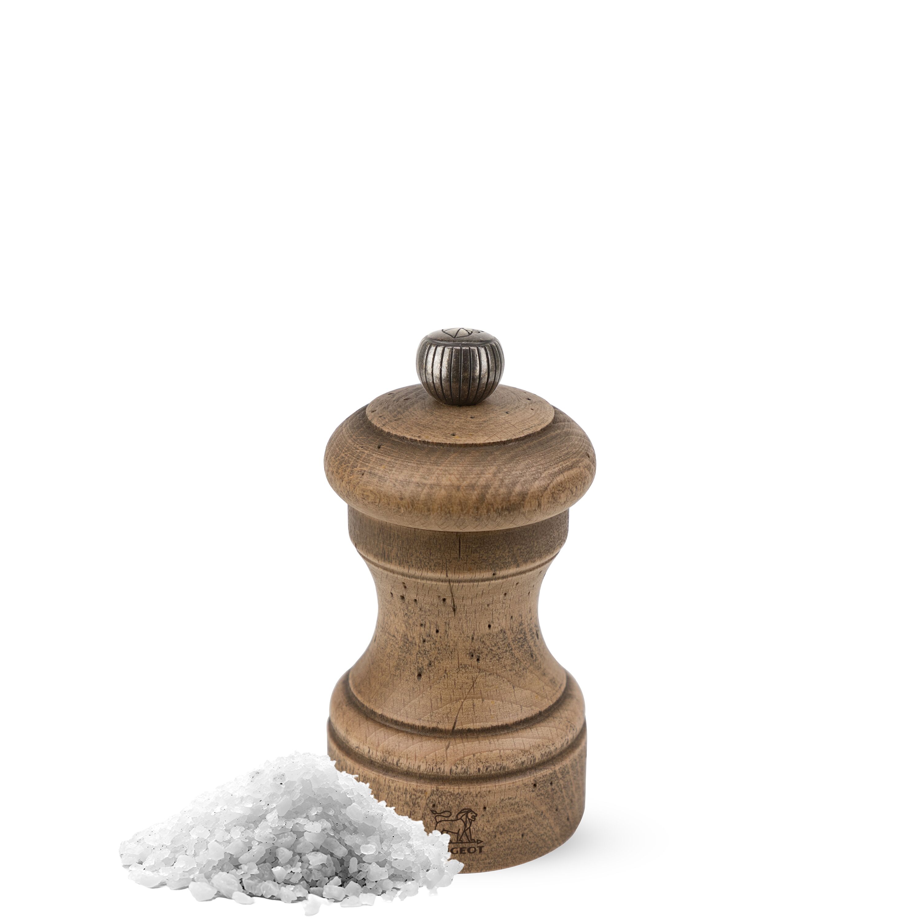 (6 pièces) PEUGEOT | BISTRO - Moulin à sel - Bois - Antique - Hauteur : 100 mm