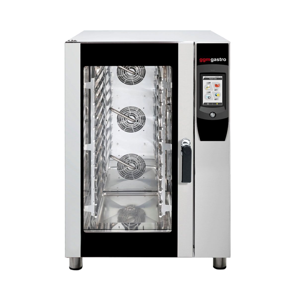 Bakery-Electric Commercial Combi Oven - Touchscreen Controls - 10x EN 600x400 or 10x GN 1/1 - 7" colour touchscreen - incl. Automatic washing system, Core temperature probe, Wi‑Fi & Cloud