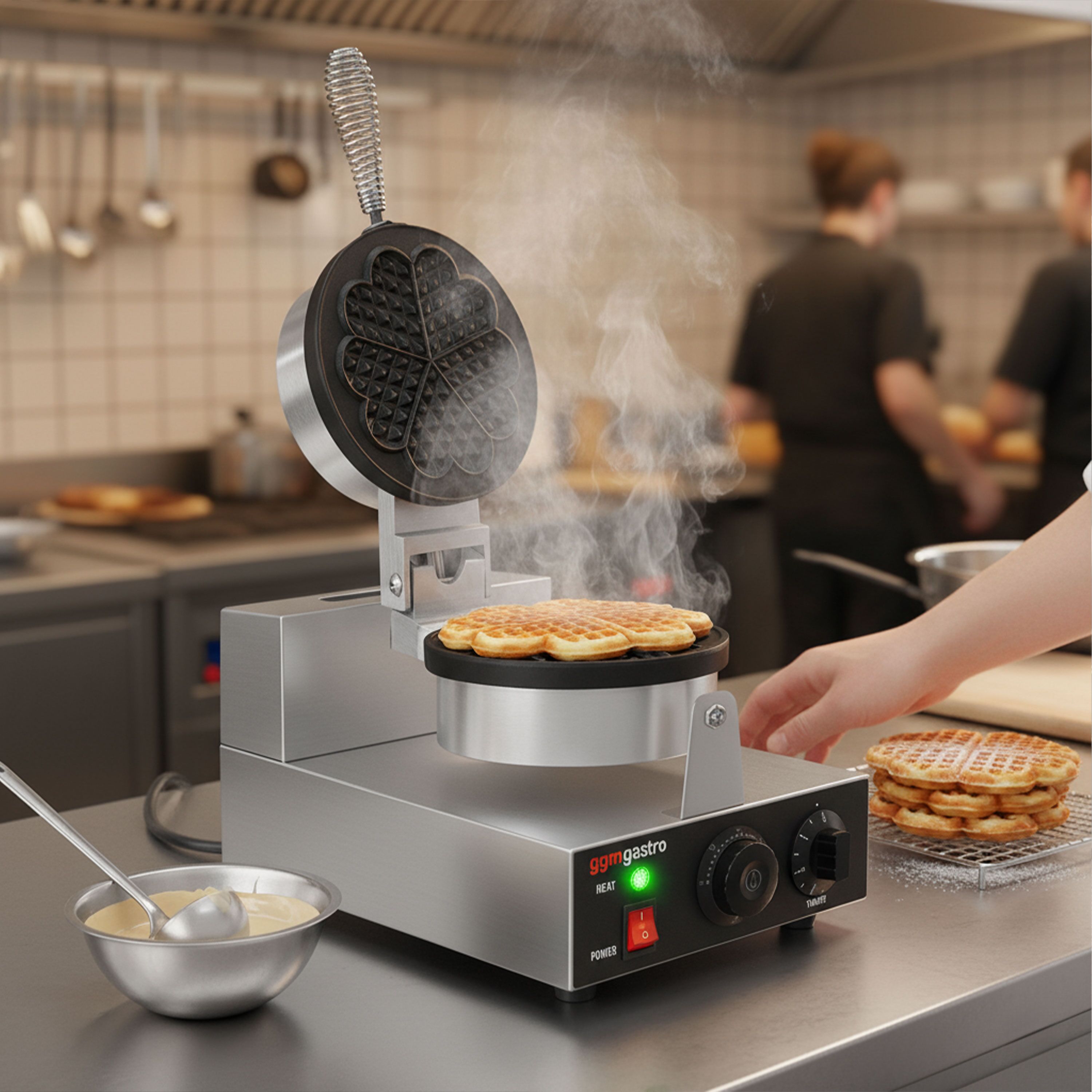 Gaufrier – simple – manuel – 1,3 kW – Forme : cœur