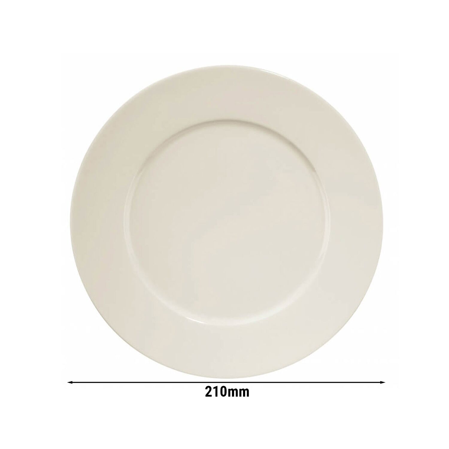 (12 pcs) PERA | Plate - flat - Porcelain - 210x210mm - Cream