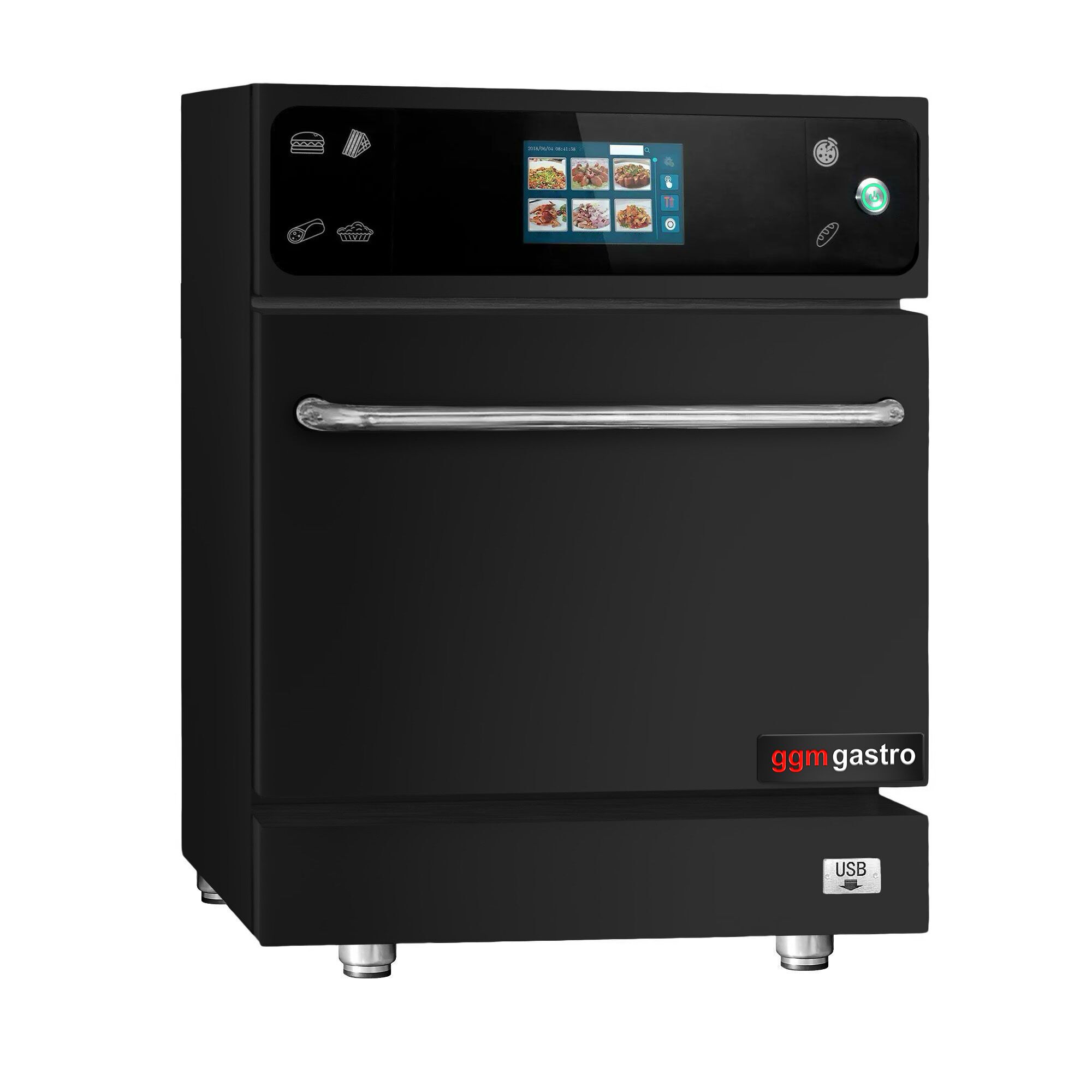 Four à cuisson accélérée - 3,5 kW - noir - incl. plaque à pizza, panier, plaque antiadhésive | cuisson 80 % plus rapide
