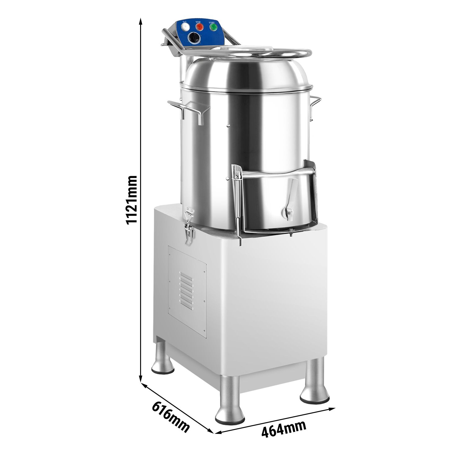 Éplucheuse à pommes de terre professionnelle - 225kg/h - 950W - 230V