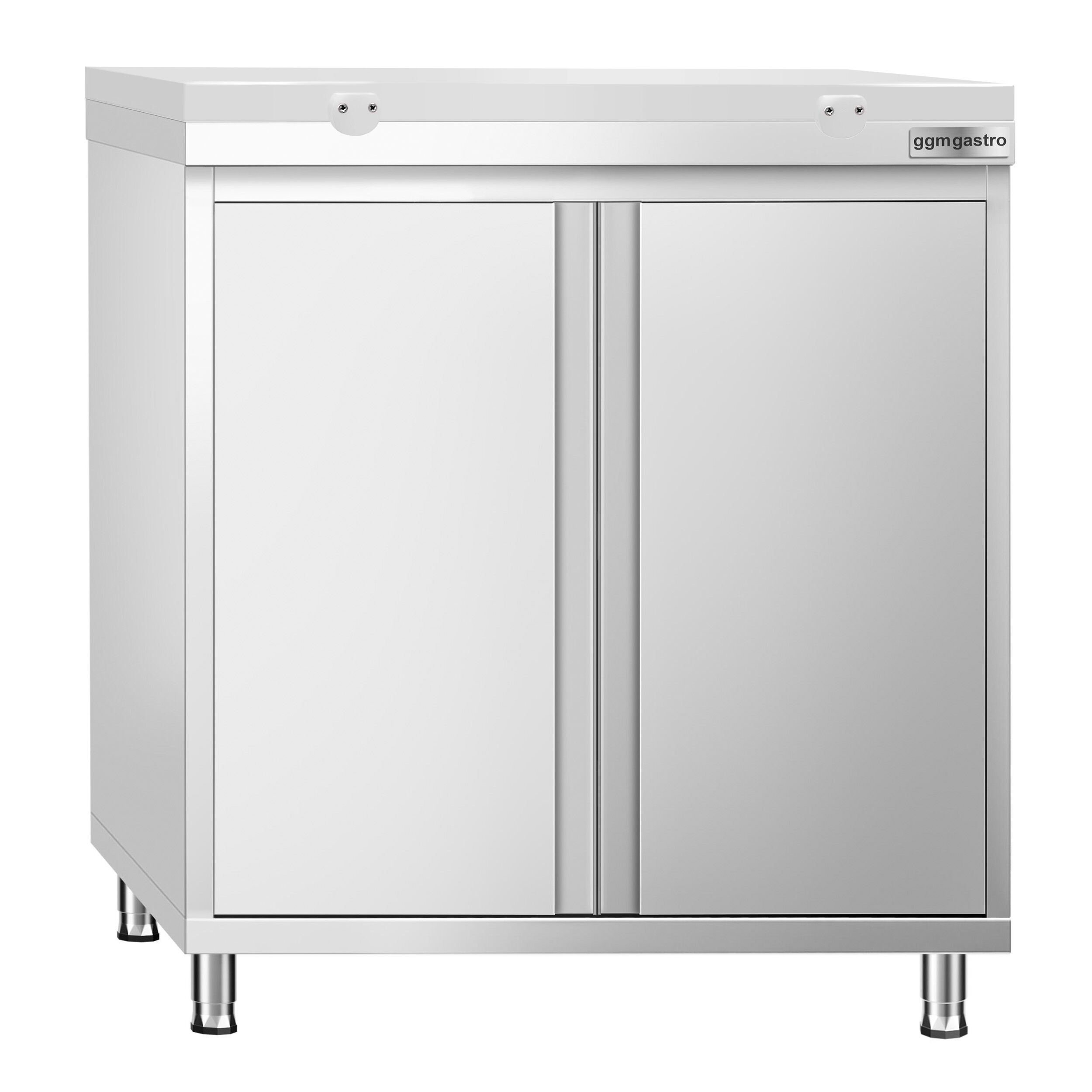 Table armoire en acier inoxydable PREMIUM - 800x700mm - avec portes battantes - pour produits céréaliers, produits laitiers