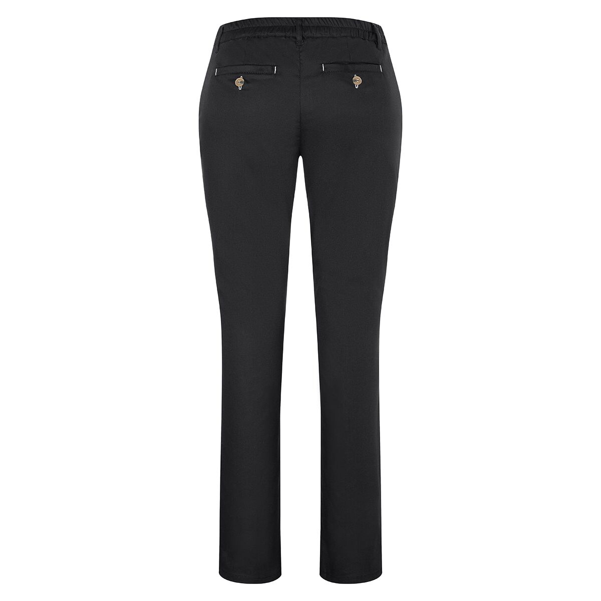 (6 pièces) KARLOWSKY | Pantalon chino femme stretch moderne - Noir - Taille : 34