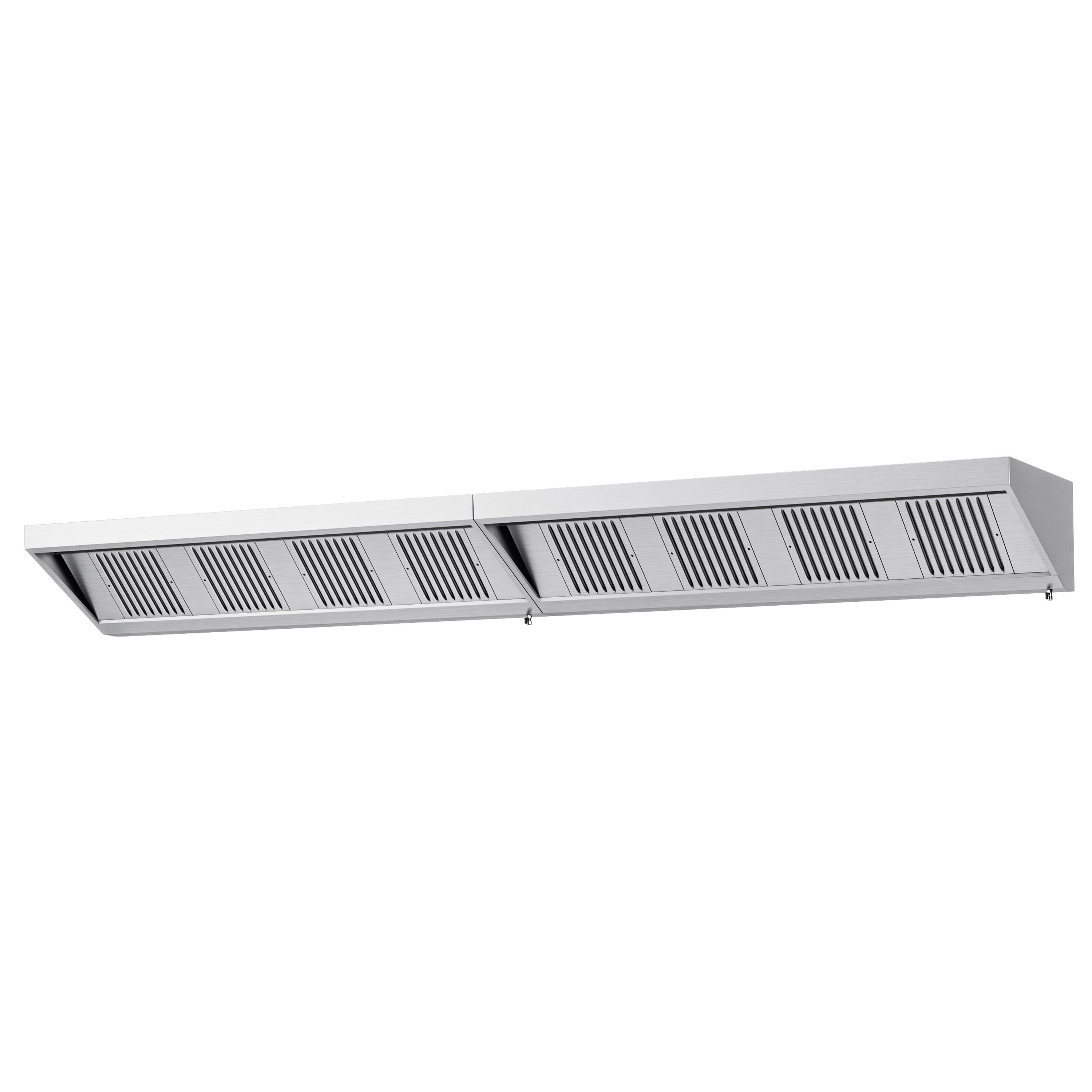 Fali elszívóernyő - 4800 mm - 700 mm mély - Labirintszűrő és világítás - motor nélkül