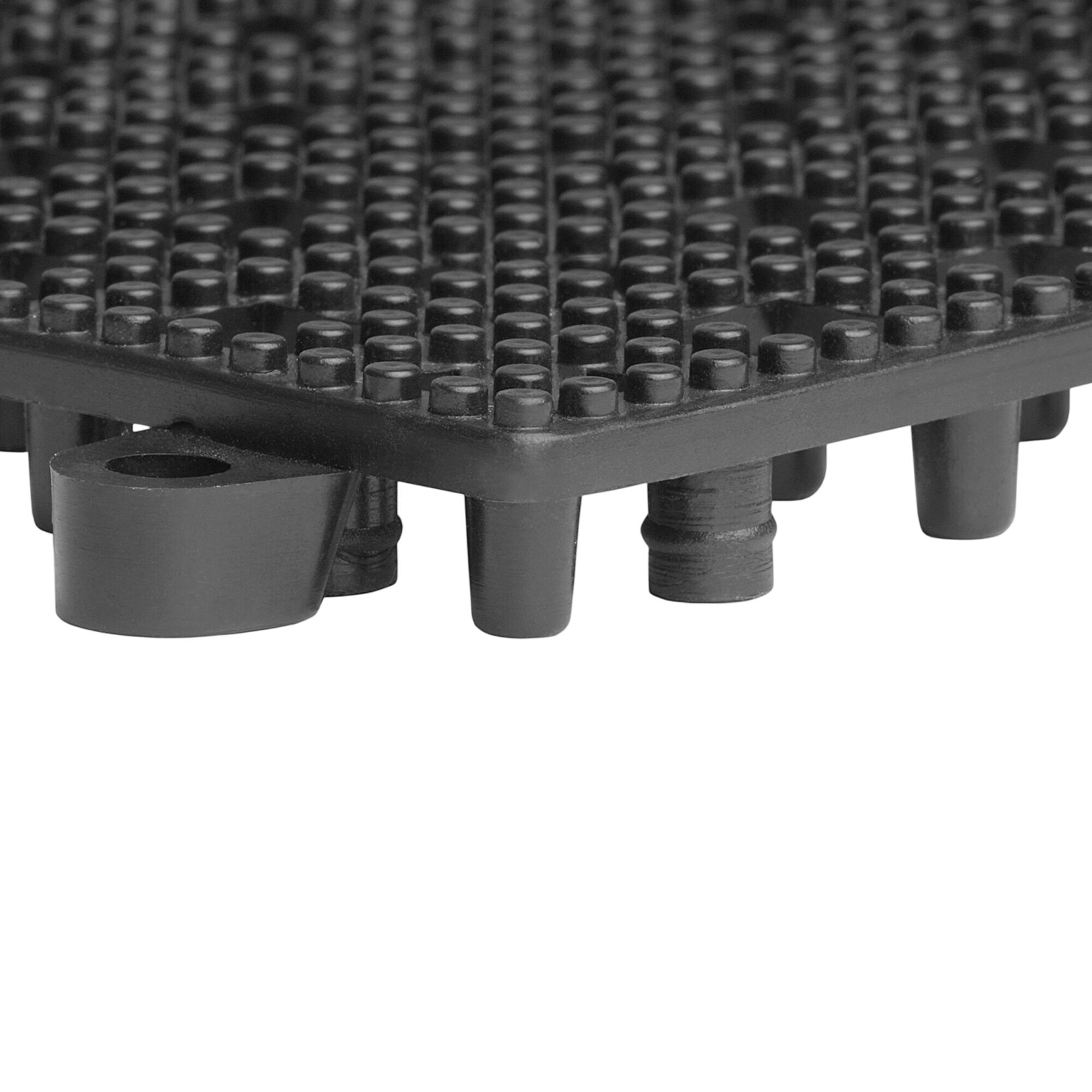 (3 pièces) FUCHS | DELFIN® Tapis d'égouttage en caoutchouc - jeu de 2 - 315x315mm - enfichable - noir
