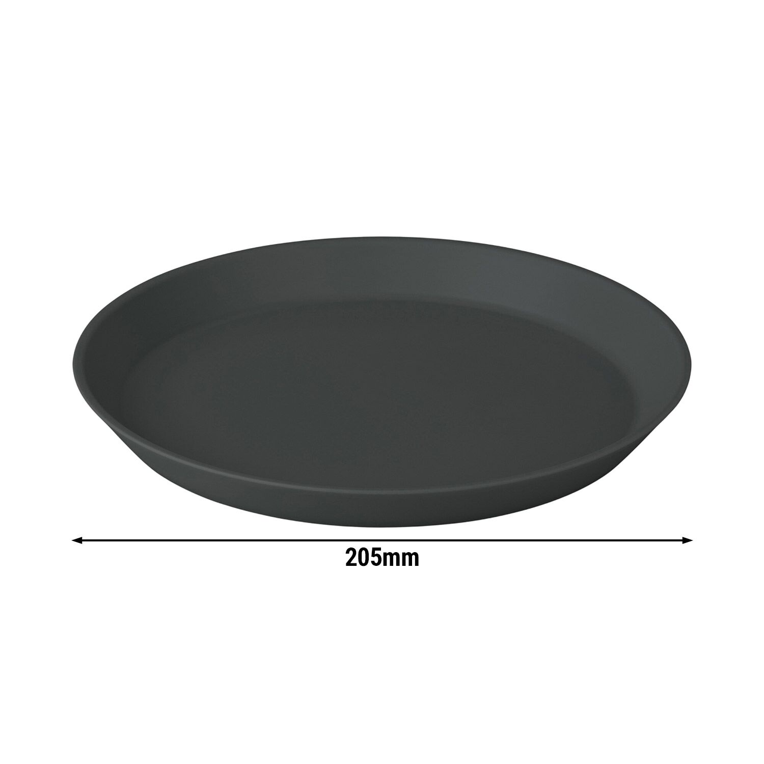 (12 pièces) Assiette Réutilisable - Ronde - Gris