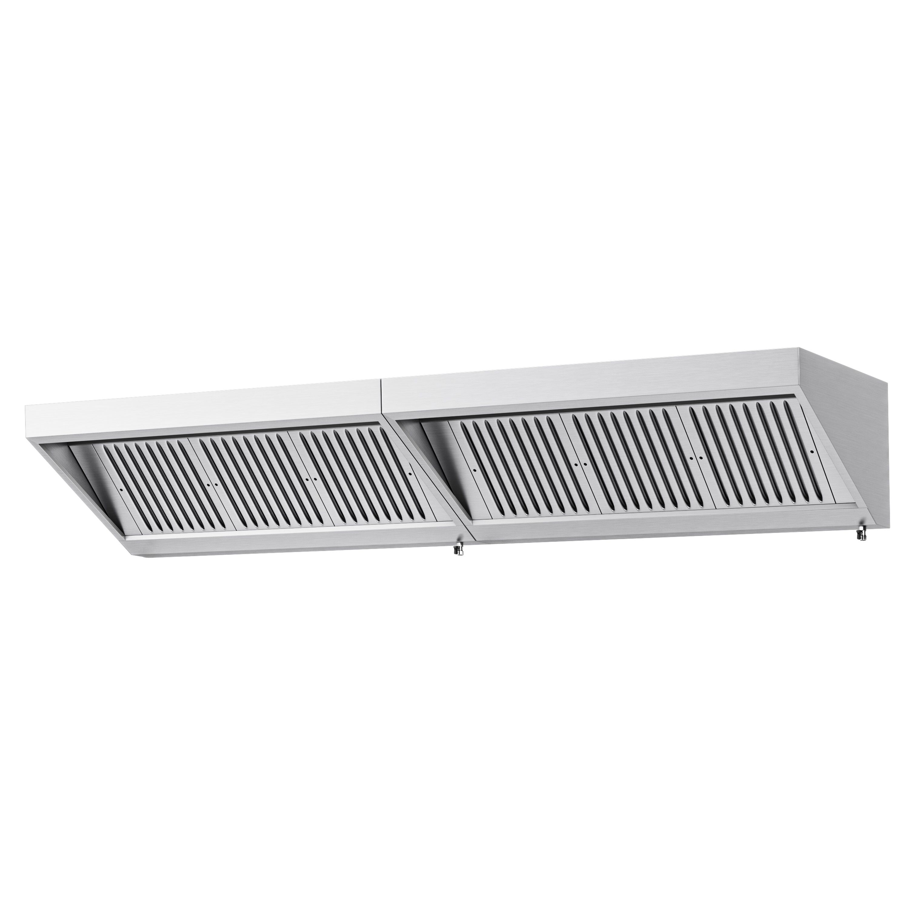 Fali elszívóernyő - 2800 mm - 700 mm mély - Labirintszűrő és világítás - motor nélkül