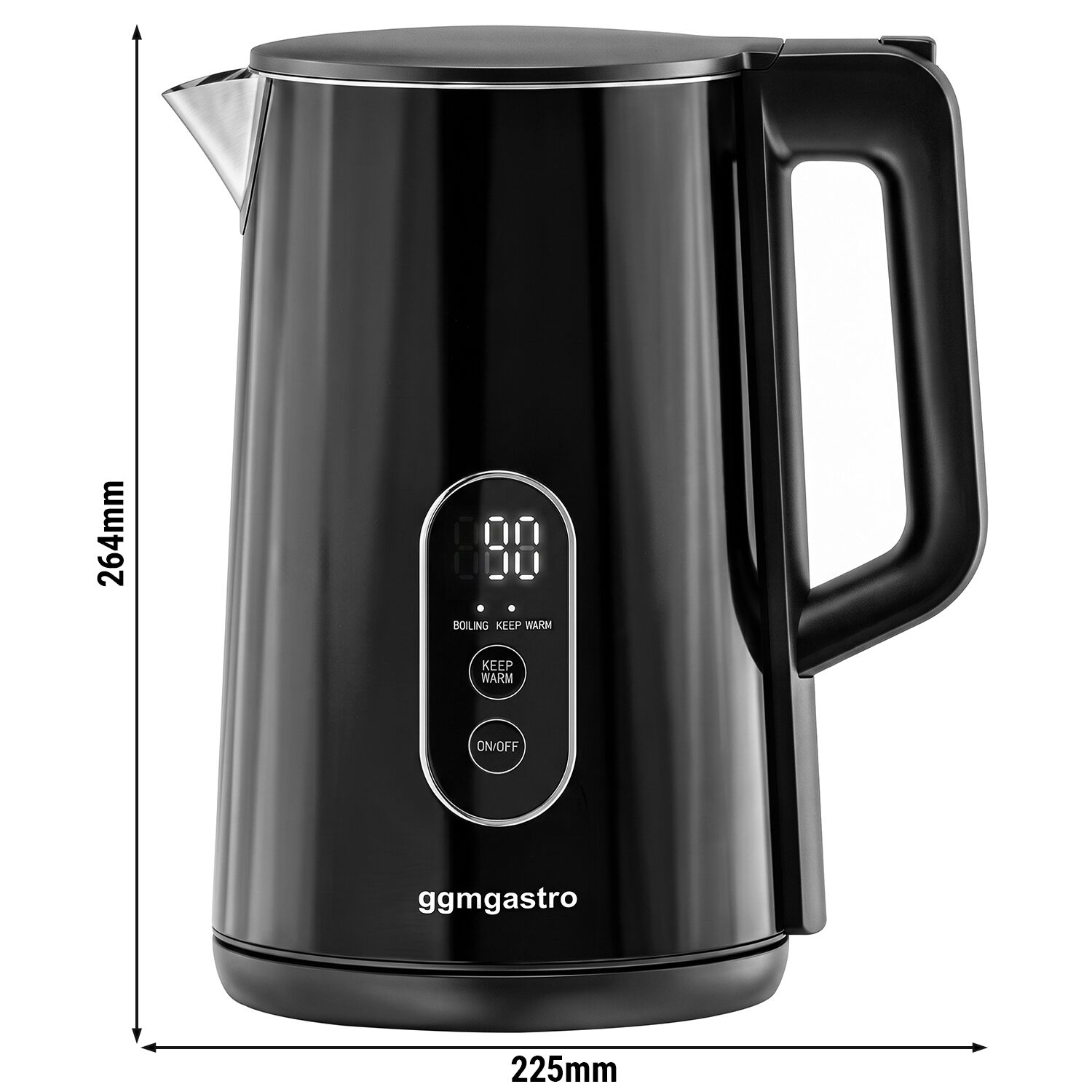 Su ısıtıcısı - 1,7 litre - 1,5 kW - Dijital - Siyah