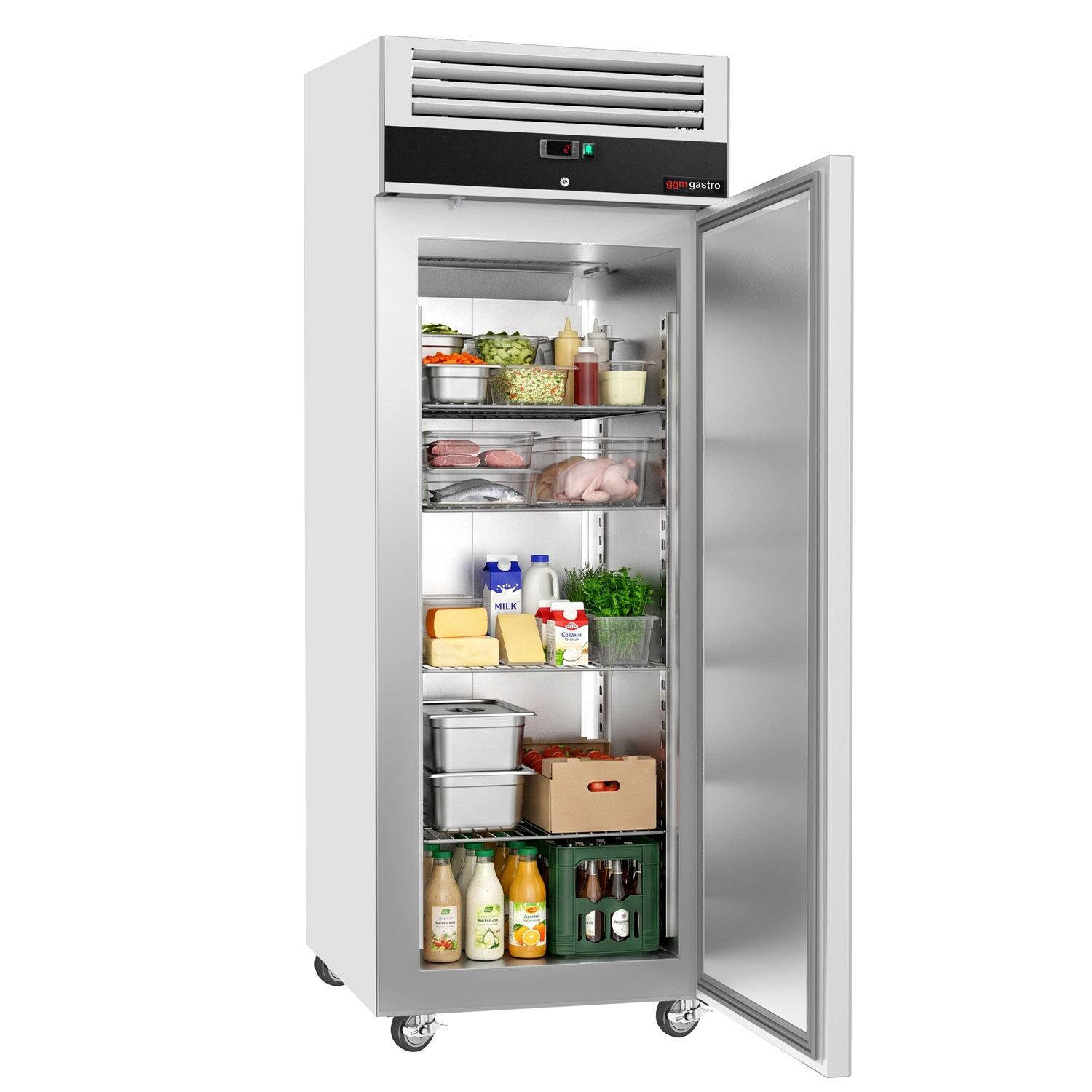 Armoire réfrigérée positive en acier inoxydable ECO – GN 2/1 – 700 litres – avec 1 porte