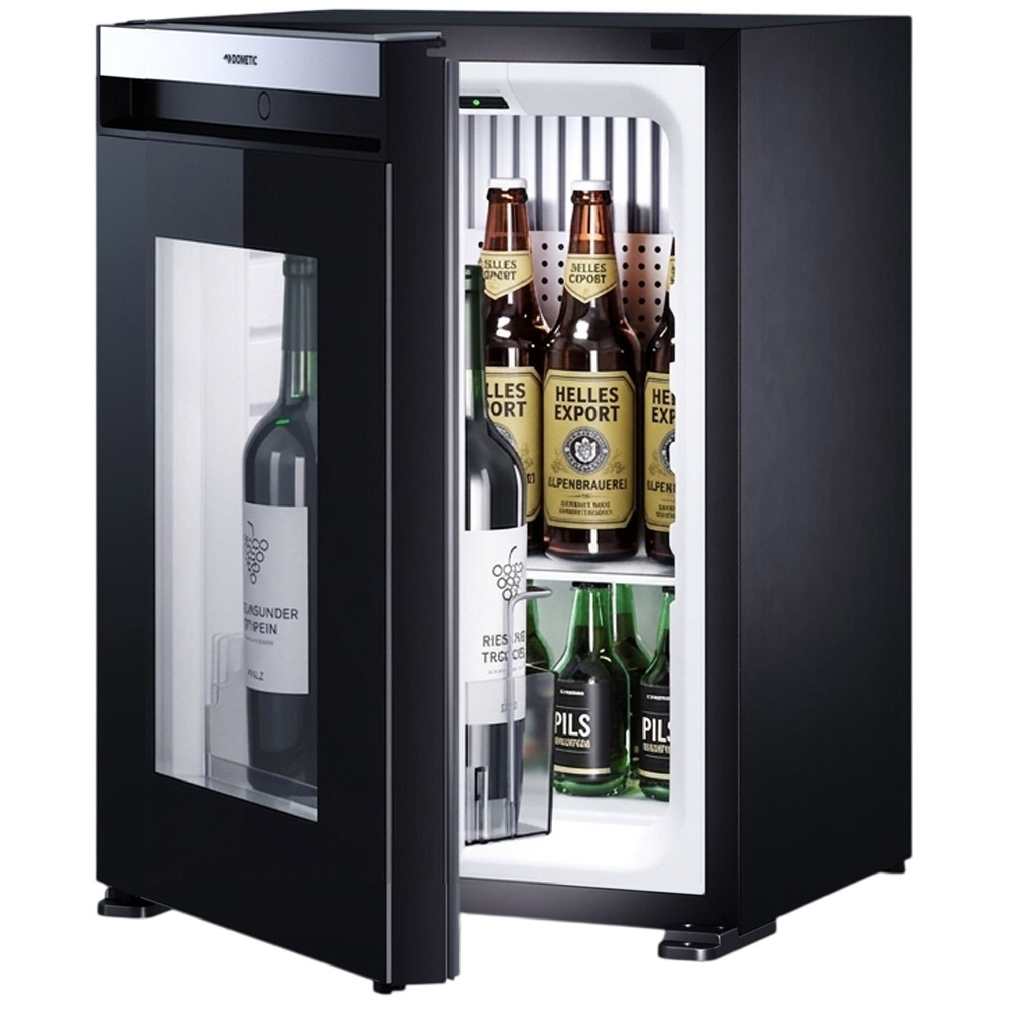 DOMETIC | Minibar-Kühlschrank - HIPRO EVOLUTION N30G - 384mm - 30 Liter - mit 1 Glastür &Türanschlag Links