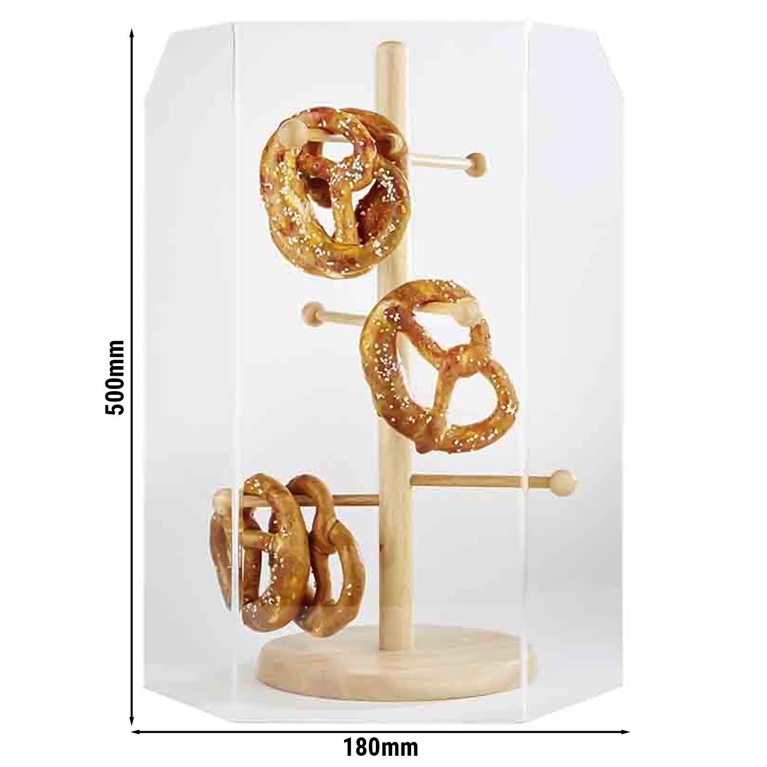 Protection hygiénique - Hauteur : 500 mm - compatible avec support à bretzels ou saucisses BUWSTA