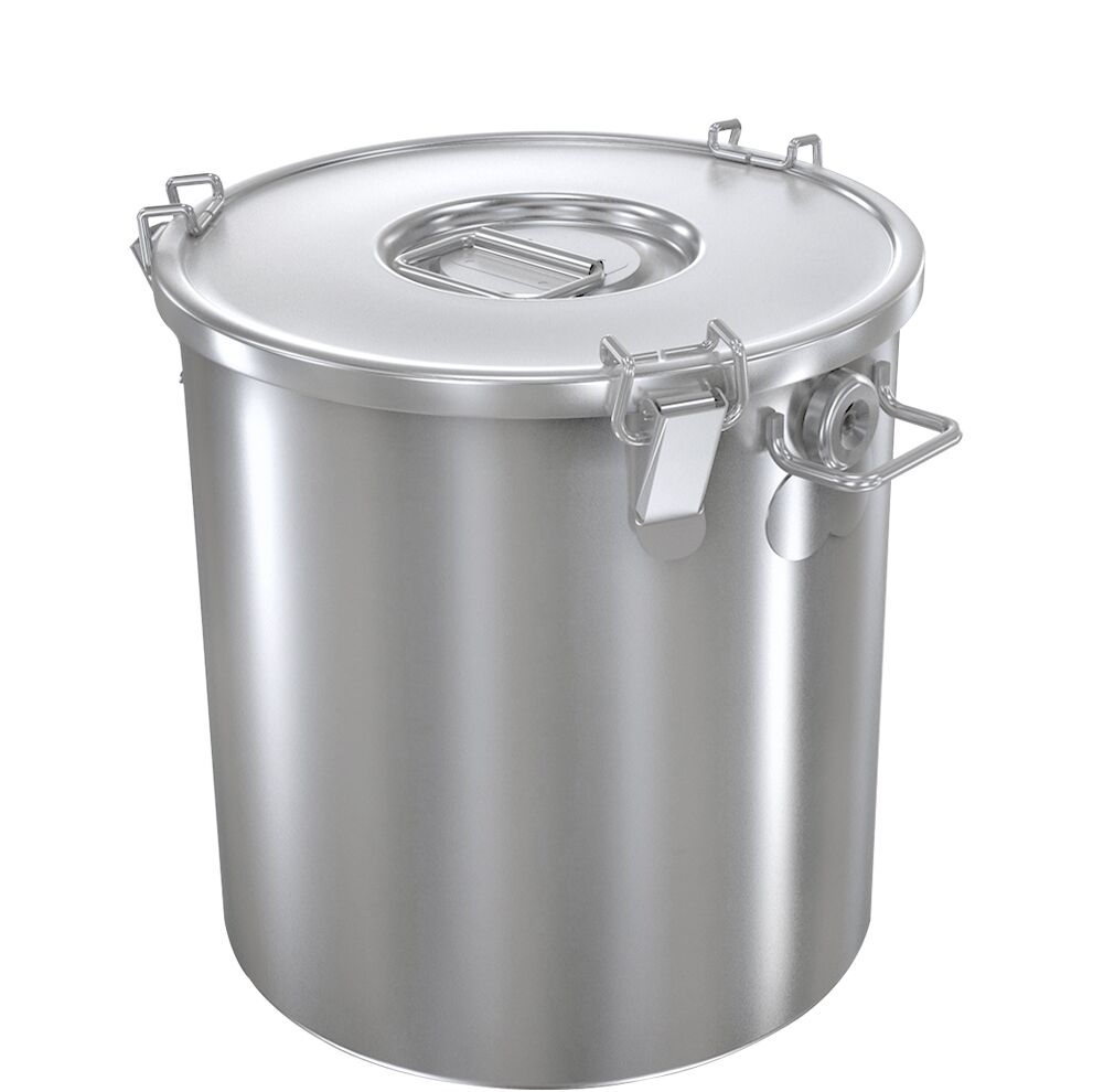 Posuda za hranu - s poklopcem - nehrđajući čelik (inox) - Ø 300 mm - 22,0 l