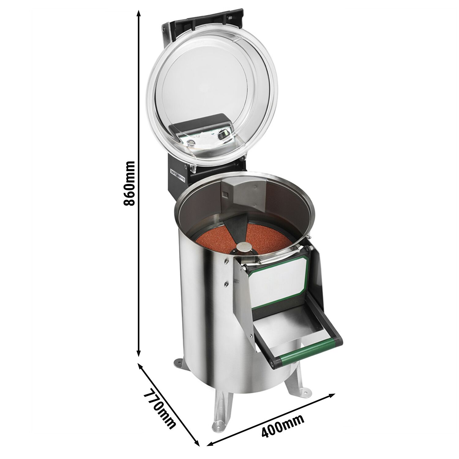 Éplucheuse à légumes professionnelle 10kg/cycle - 120kg/h - 750W - 230V