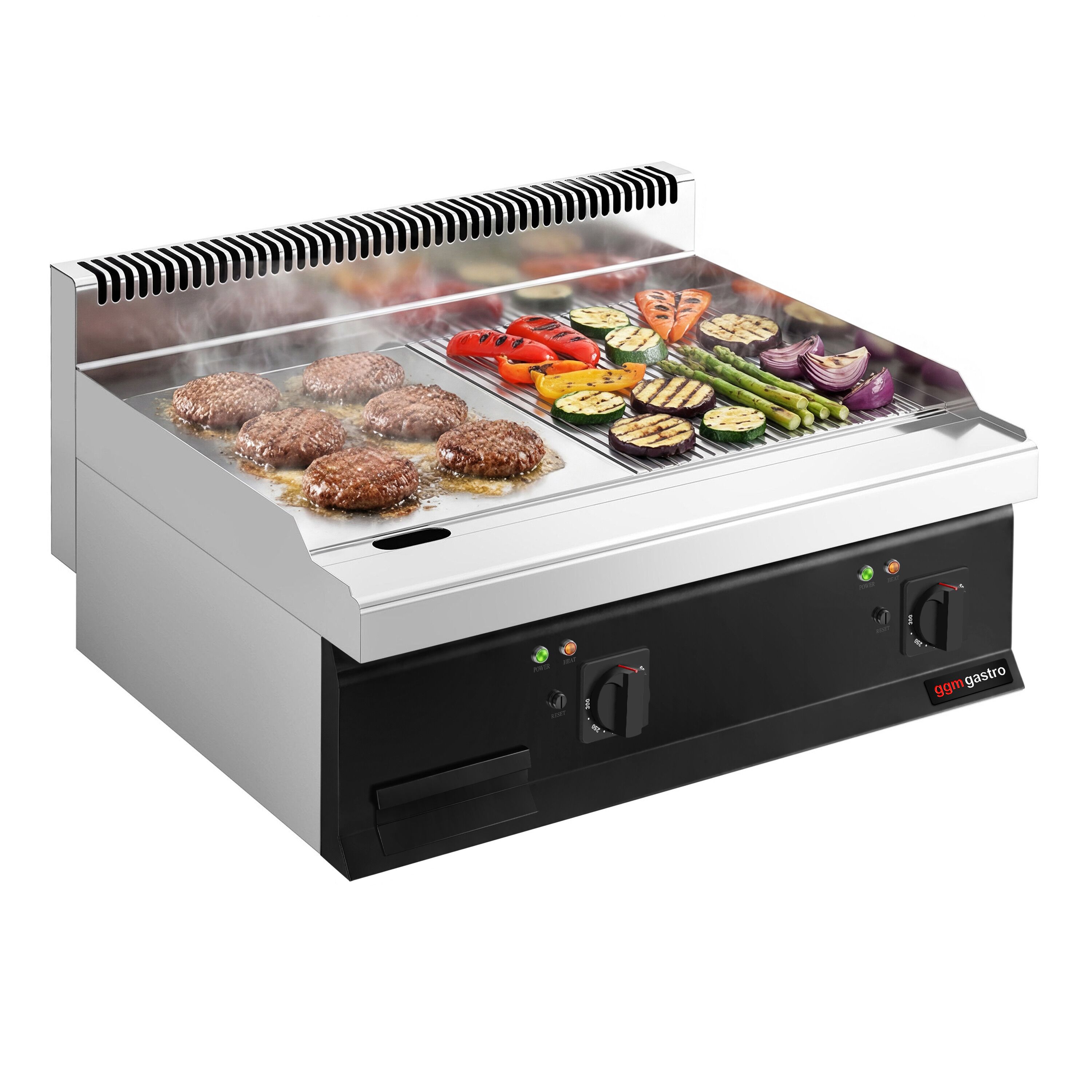 Plaque de cuisson électrique - 7,1 kW - lisse & rainurée