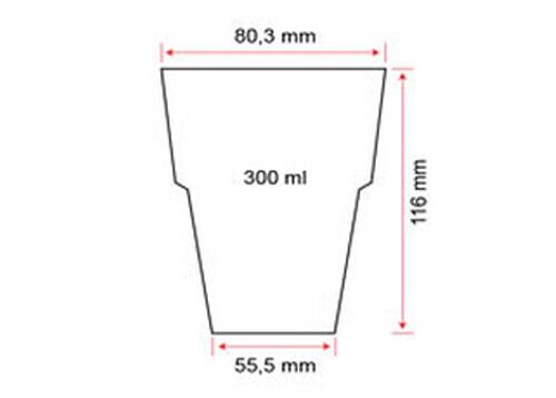 (50 pièces) Verre en Polycarbonate - Transparent - 250 ml
