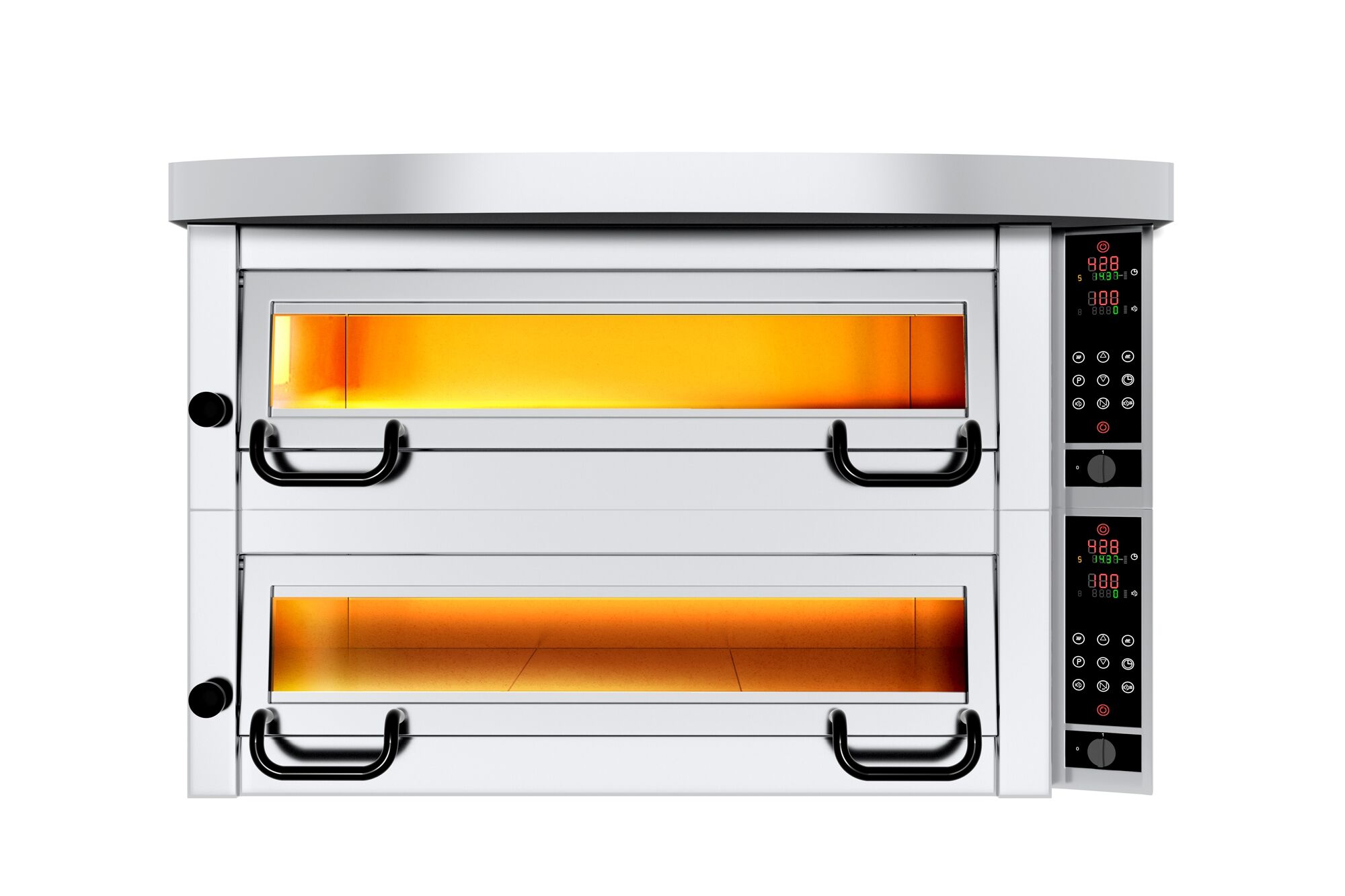 Four à pizza électrique Power – 6+6 x 34 cm – Manuel – incl. hotte et support inférieur