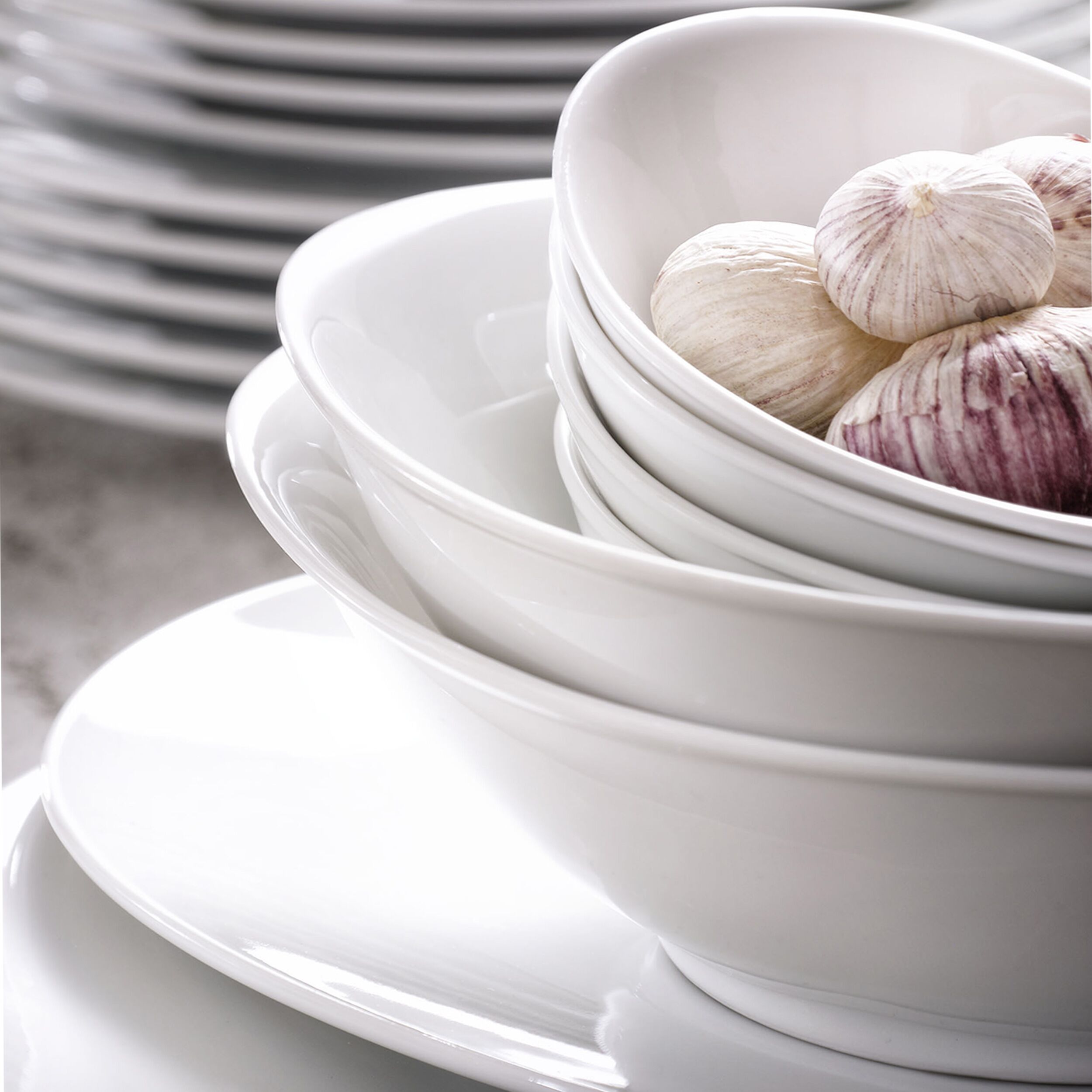 (6 pcs) Saladier WHITE DELIGHT - Porcelaine - 210x135mm - Blanc