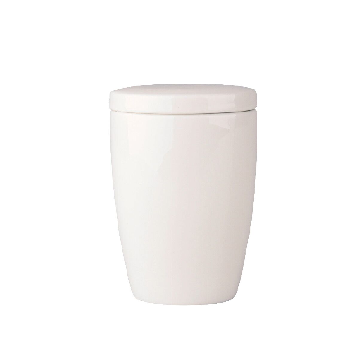 (12 pcs) LUX | Sugar Bowl - Maastricht - Porcelain - Ø 70mm - Height: 100mm - with Lid - Ivory