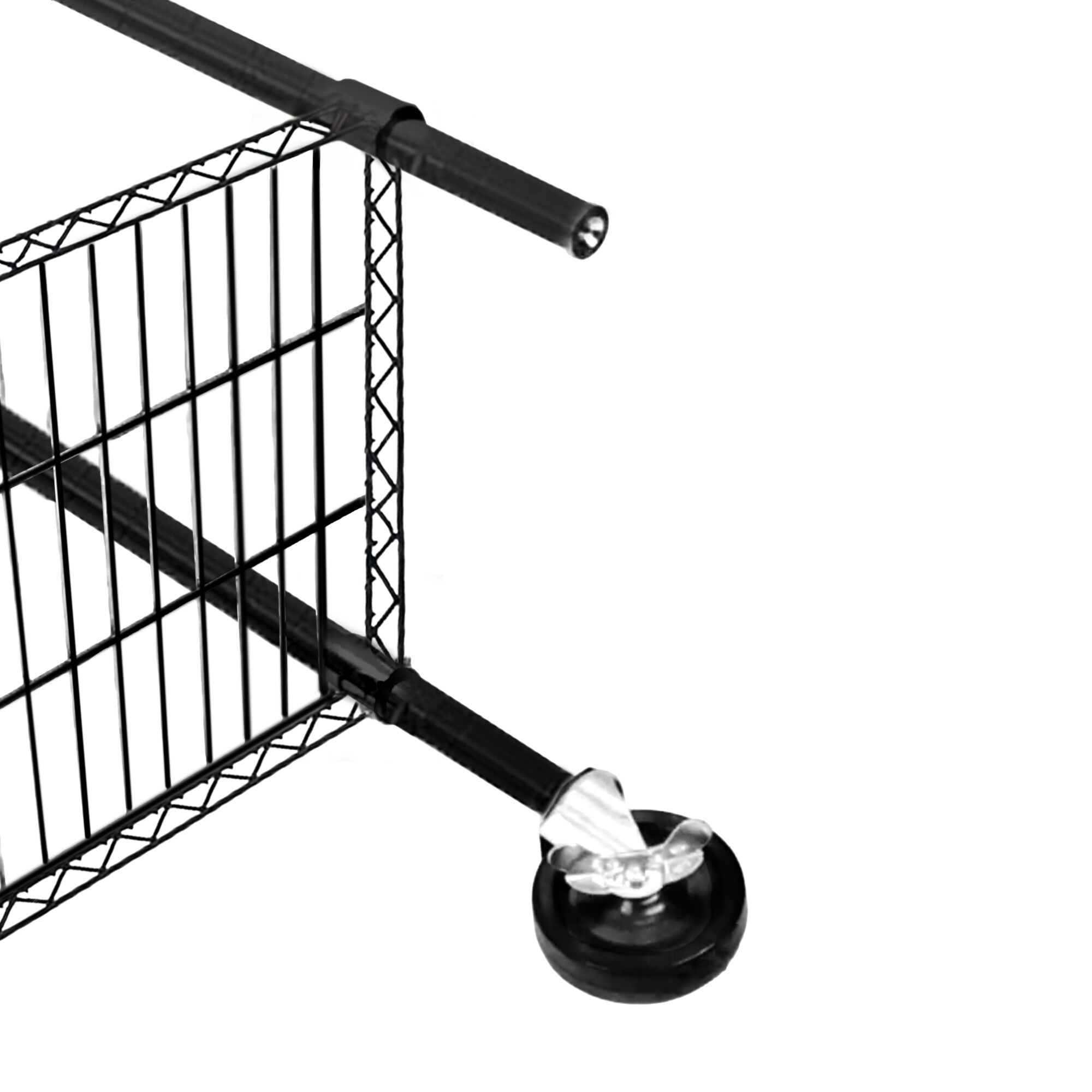 Étagère en acier - 1200 x 450 mm - 5 étagères - Noir
