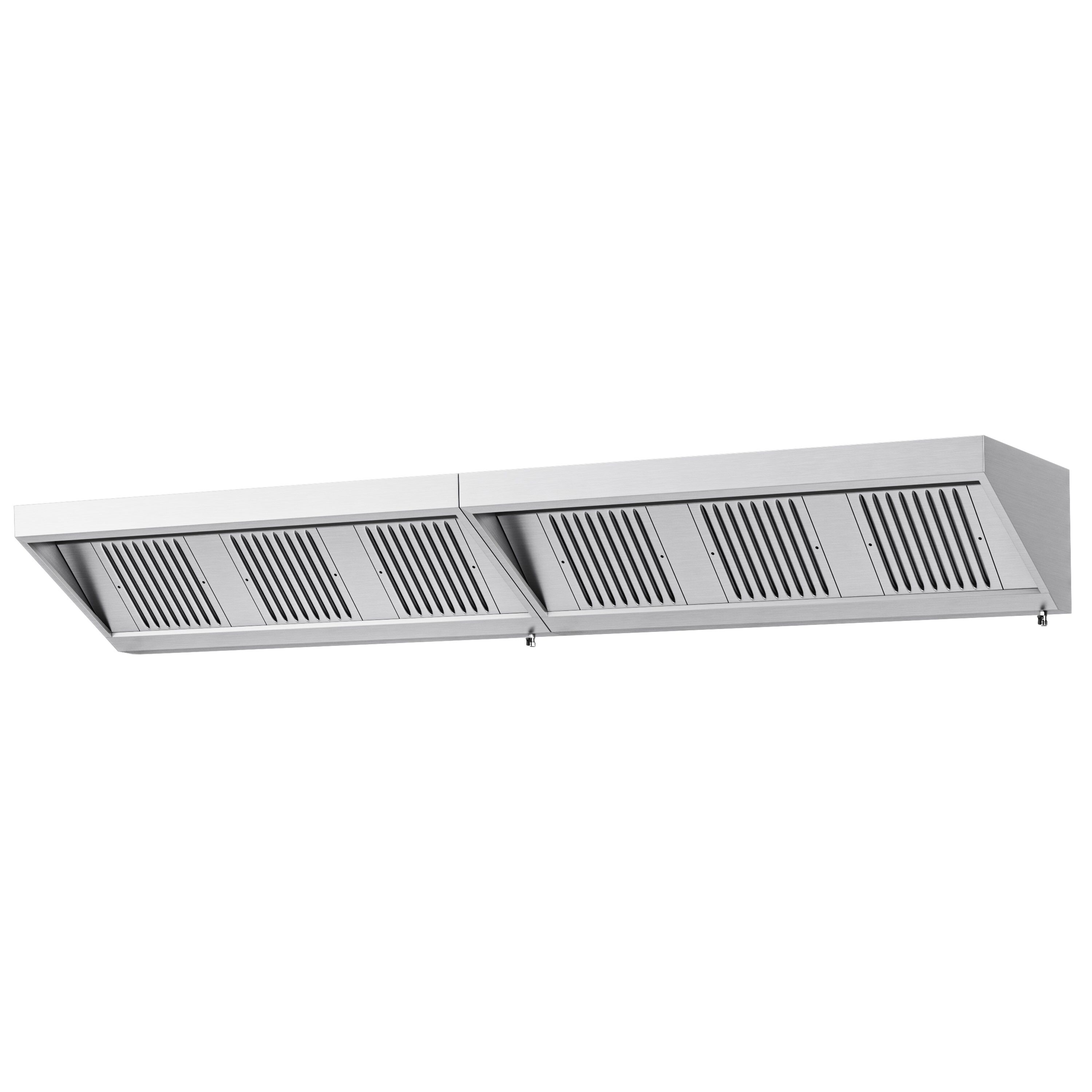 Fali elszívóernyő - 3600 mm - 700 mm mély - Labirintszűrő és világítás - motor nélkül